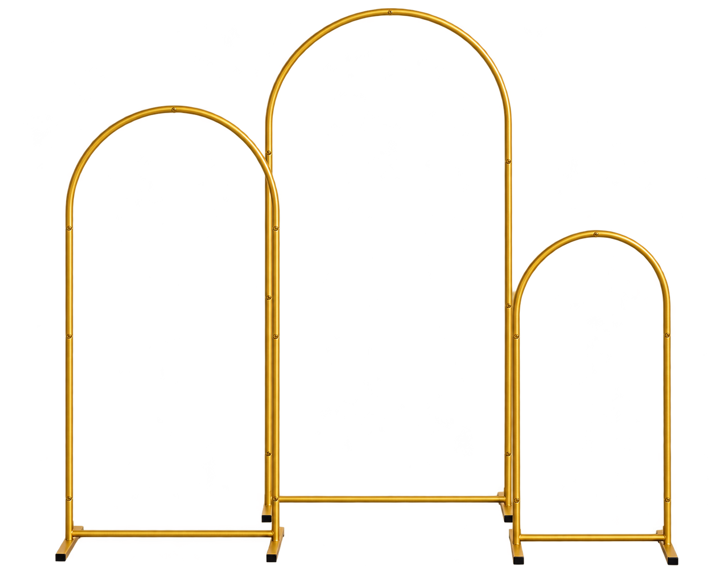Ensemble de 3 arches arrondies dorées