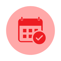 Calendar with checkmark icon