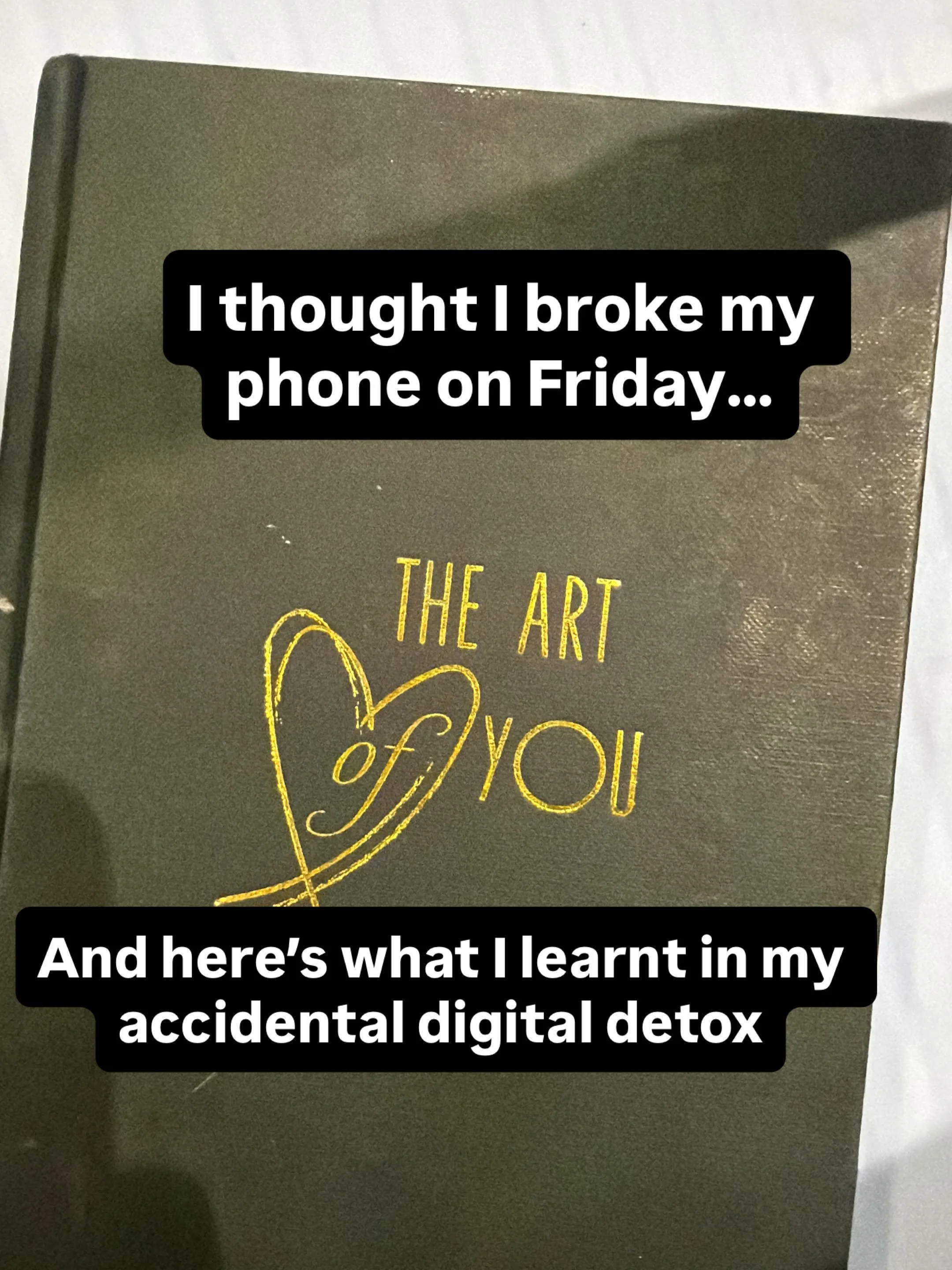 Accidental 72 hour digital detox

Felt so weird without my phone at first and crazy to think how much our lives revolve around them.

Grateful to be connected, but also grateful for the reminder to switch off sometimes!

#digitaldetox #creativemind #