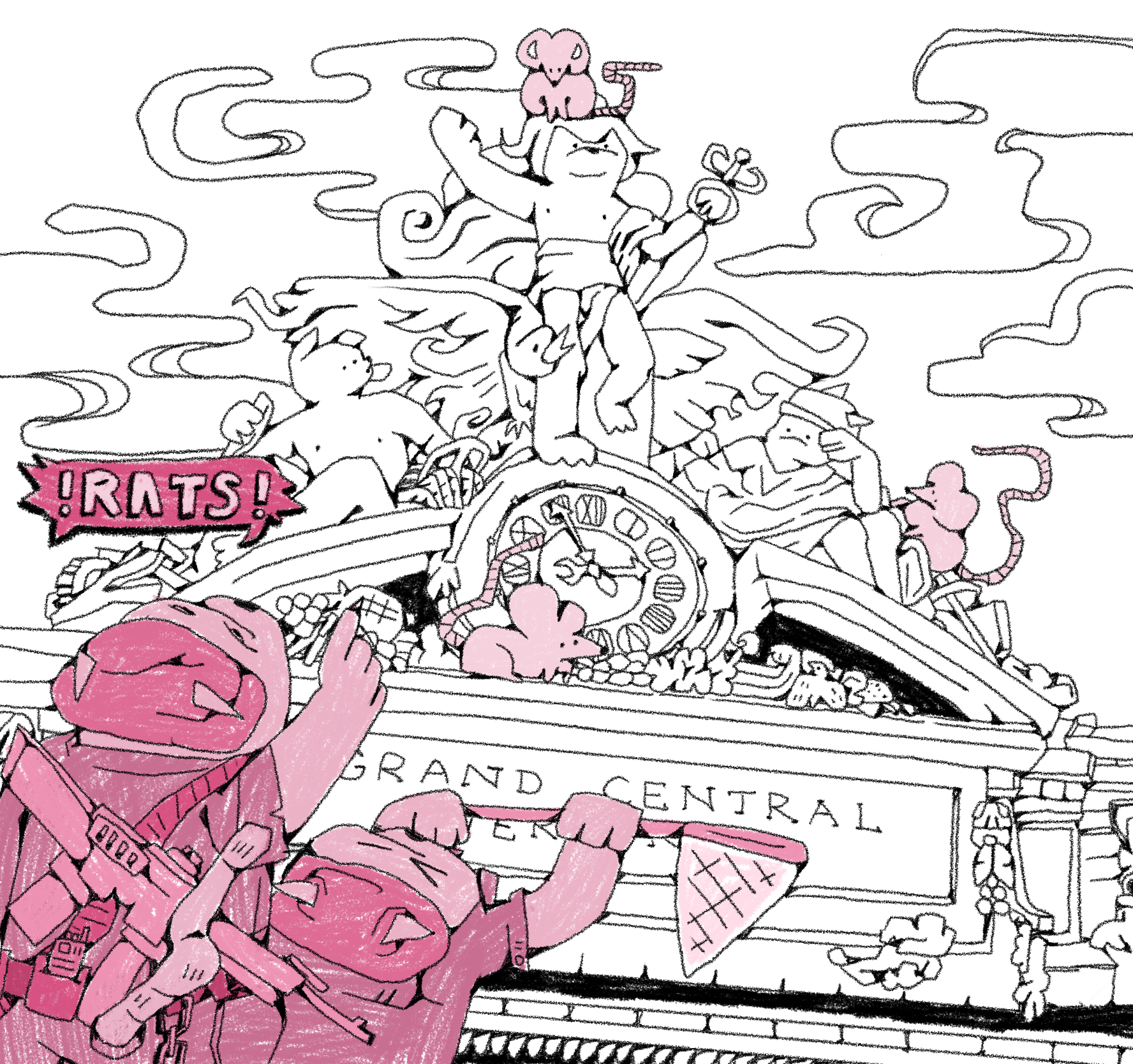 Triptych Comic: Grand Central Infe(station) "Rats!"