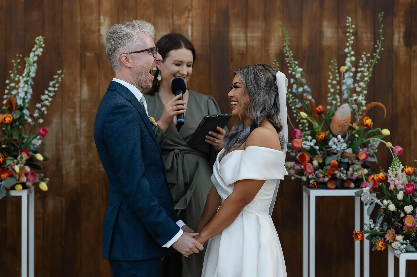 Happy first anniversary to my darlings Tracy and Pete! ❤️

May the fourth be with you&hellip; always. (Sorry I had to! 😂)

Photographer: @sarahannaganphotography 
Venue: @assemblyyard 
Content Creator: @peachie.au 
Florals: @longstemflorals 
Furnitu
