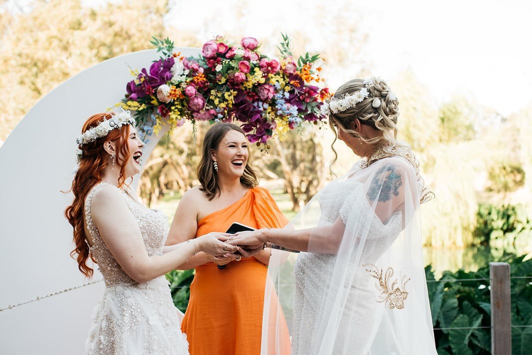 Hitching the beautiful Isla and Cherisse was pure joy. ❤️

I met Cherisse in 2021 when she was a bridesmaid at one of my weddings (for the best pair of humans) and when she reached out to tell me she was engaged to the lovely Isla and wanted me to be