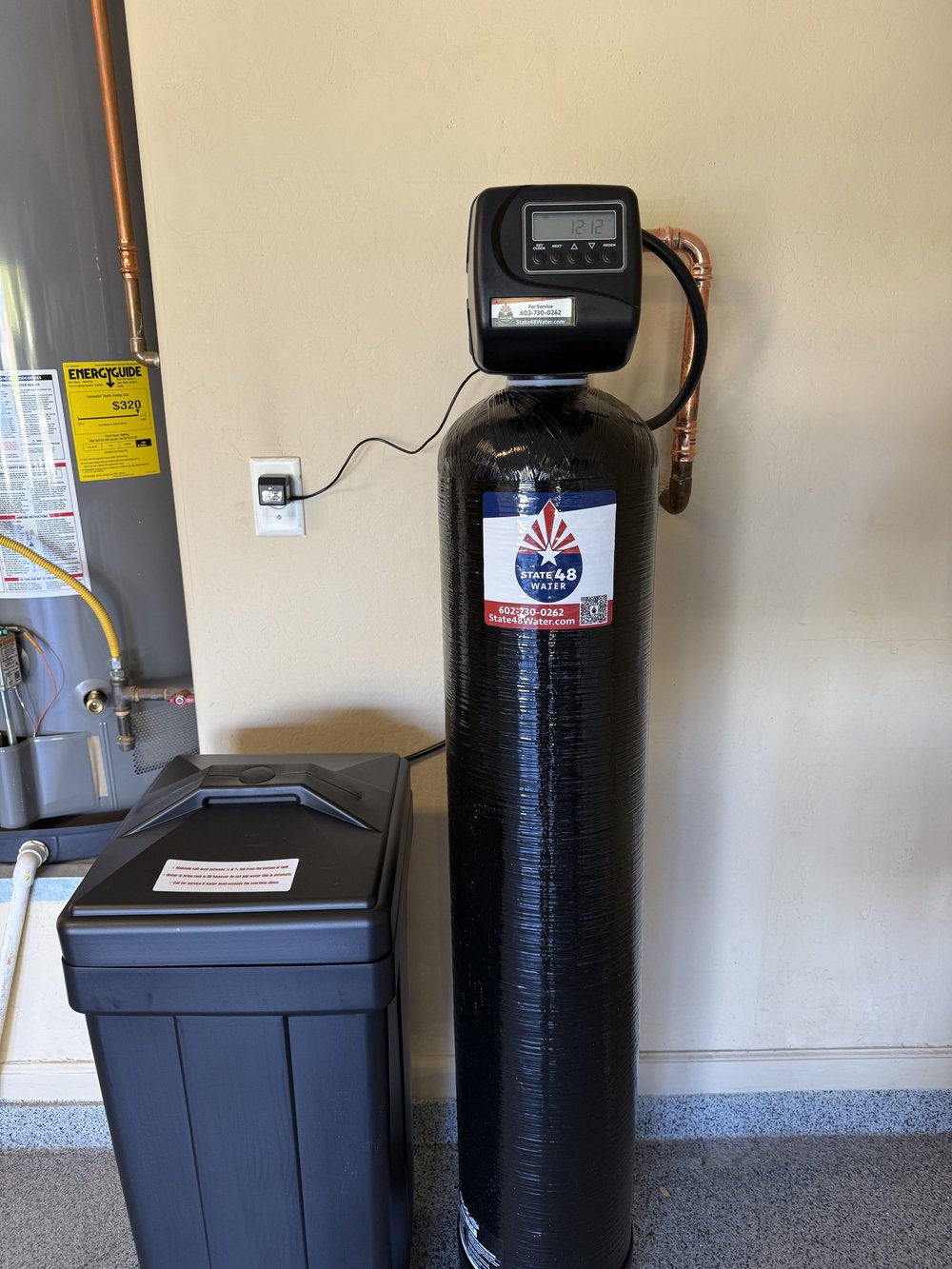 S48 Water Softener professional installation in East Valley Arizona home