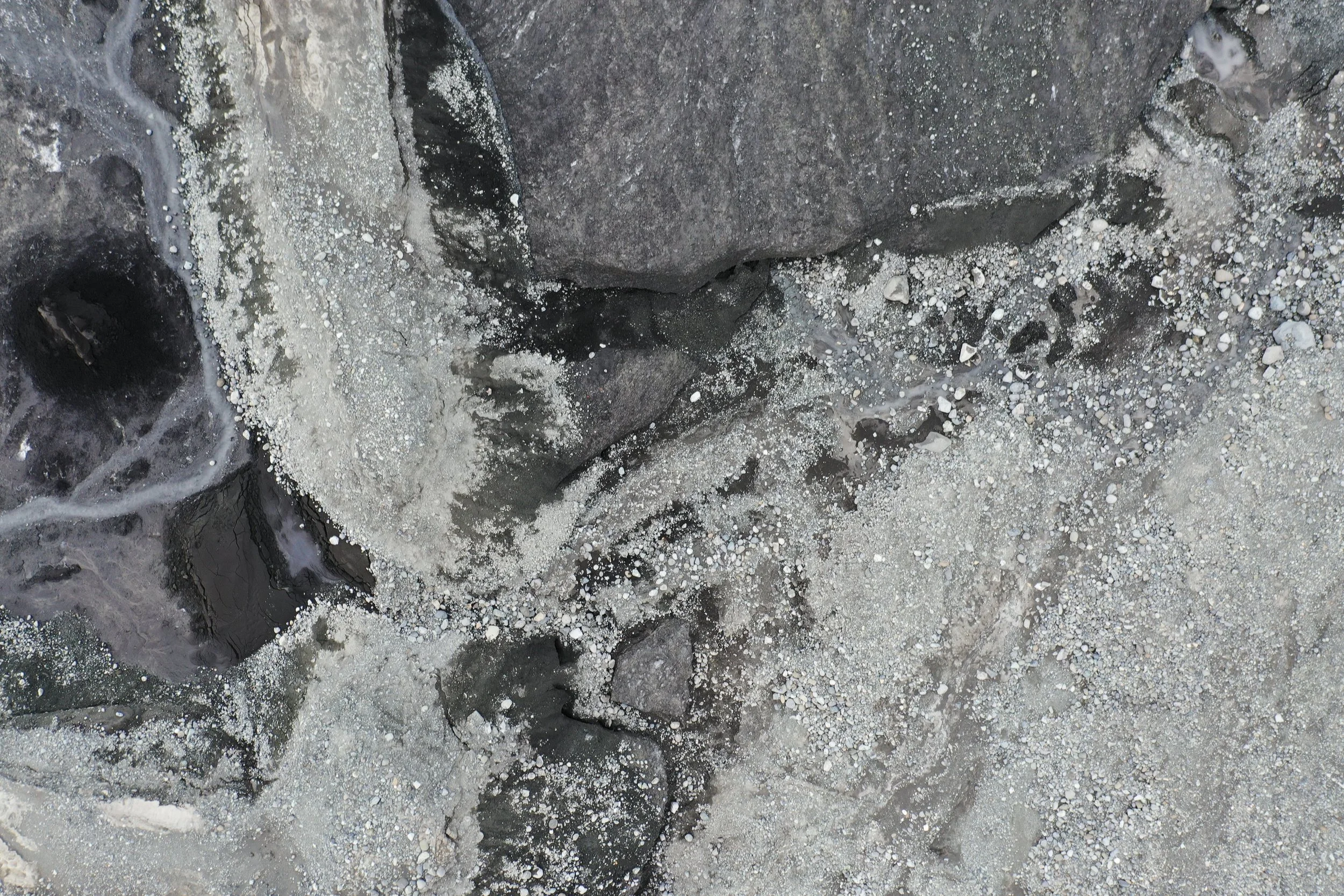 UAV footage of an Iceland glacier