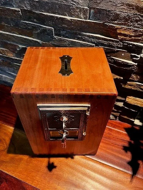 Vintage USPS Wooden Bank Lock Box