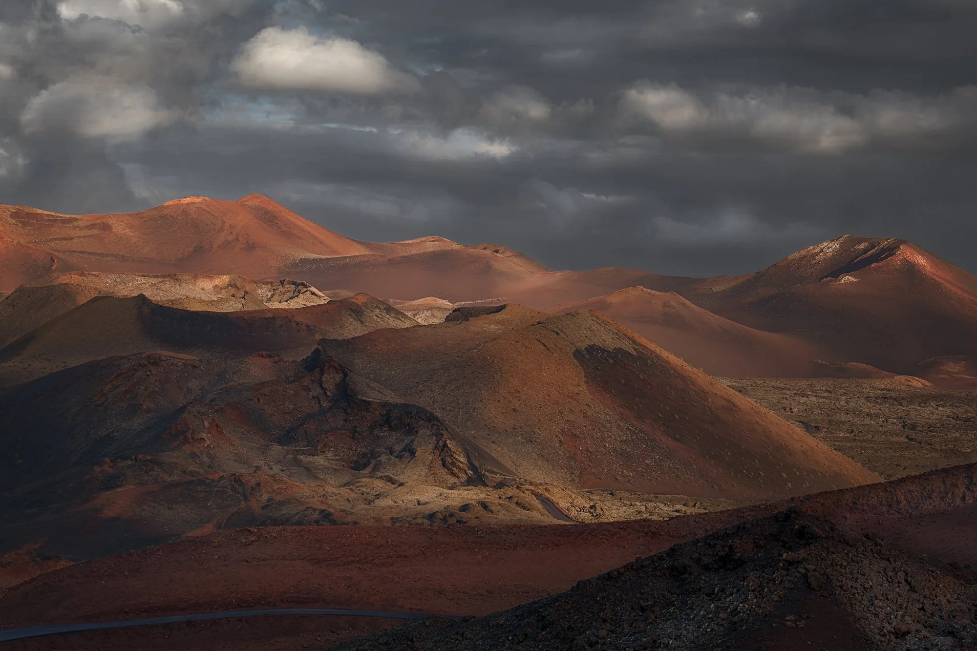 Dramatic Volcanos view from Timanfaya NP, Lanzarote