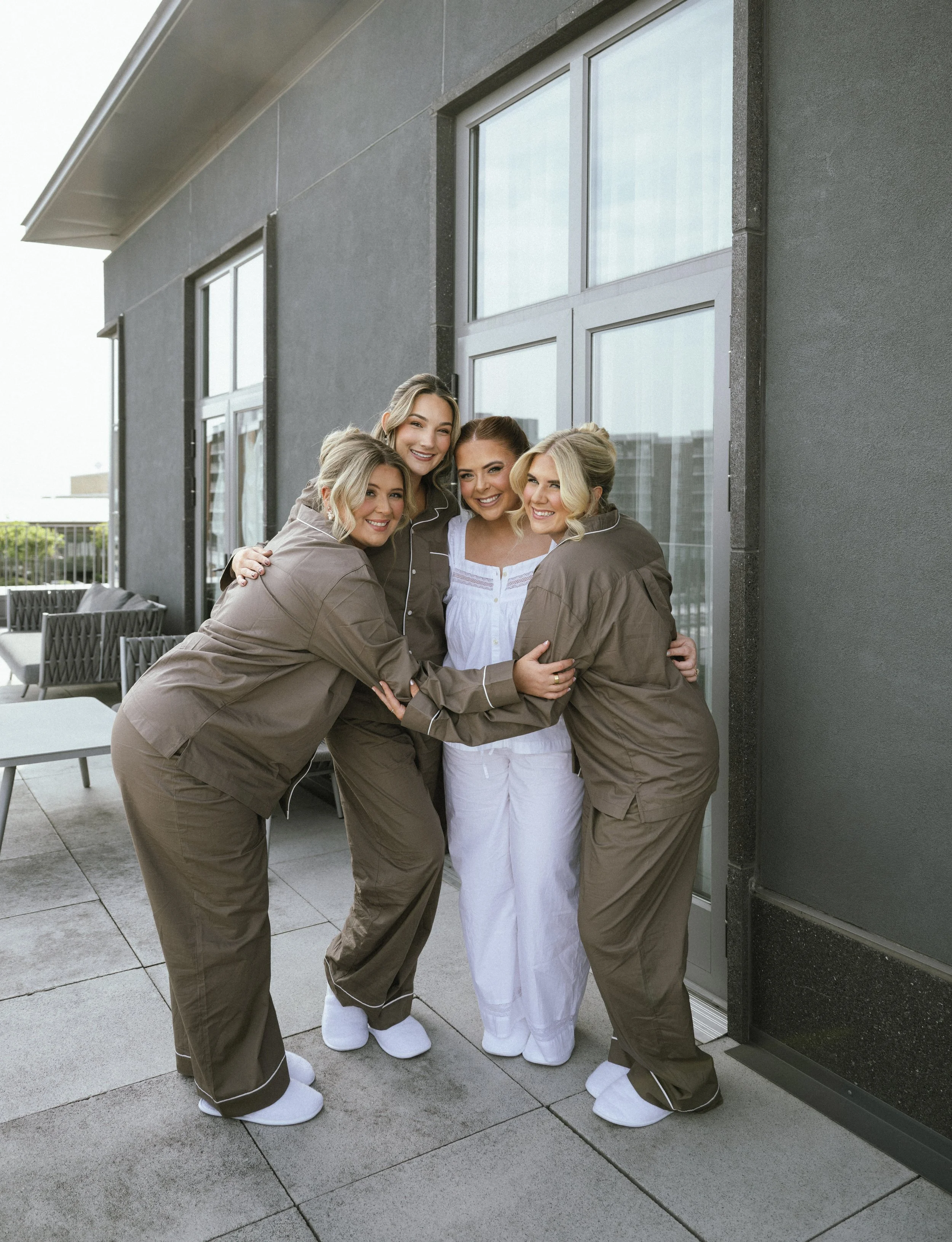 Michigan bridal hair, bridesmaids, half up, updo
