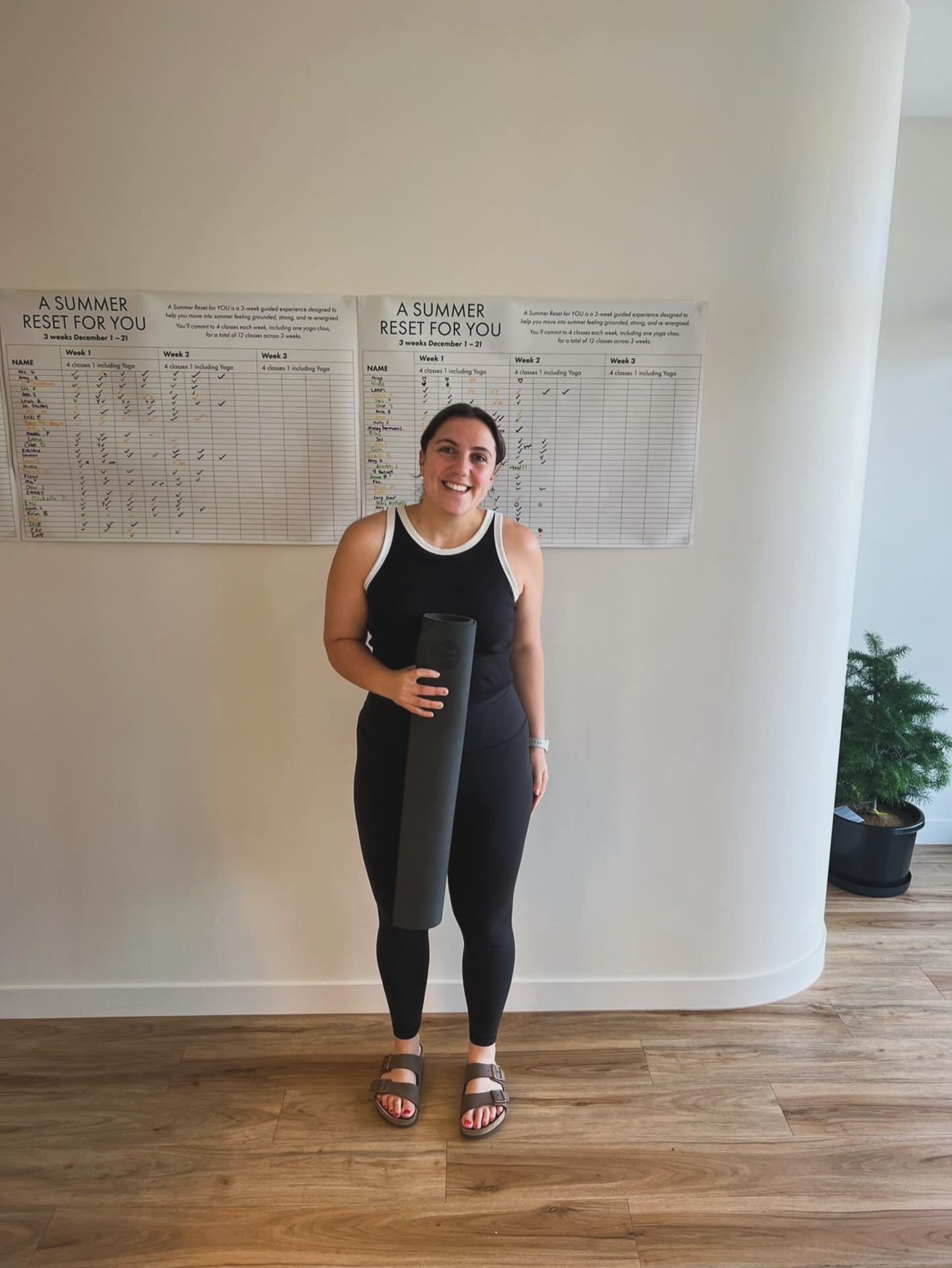 Over 100 classes for this beauty @jaderayangarane 
You should be so proud Jadey! You have such a strong practice and it has been so nice to watch you continue to get stronger throughout the yoga and Pilates classes! 
Always smiling and always up for 