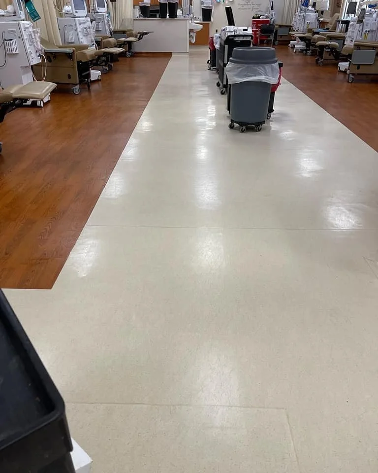 Providing quality and consistent service to our customers at all times.

Before and After 
Strip and Wax Floor Service