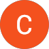 Orange circle with white letter 'C' in the center.