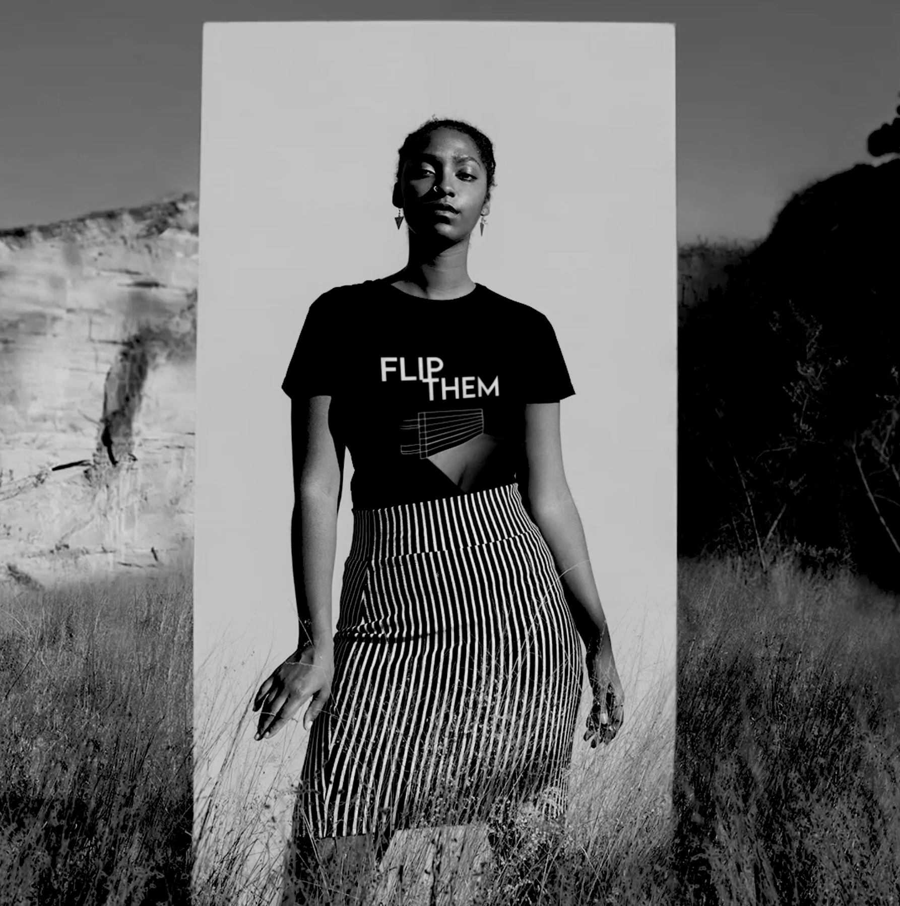 Flip Them Tee Model Woman.png