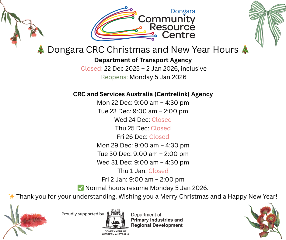 Christmas &amp; New Year Hours
