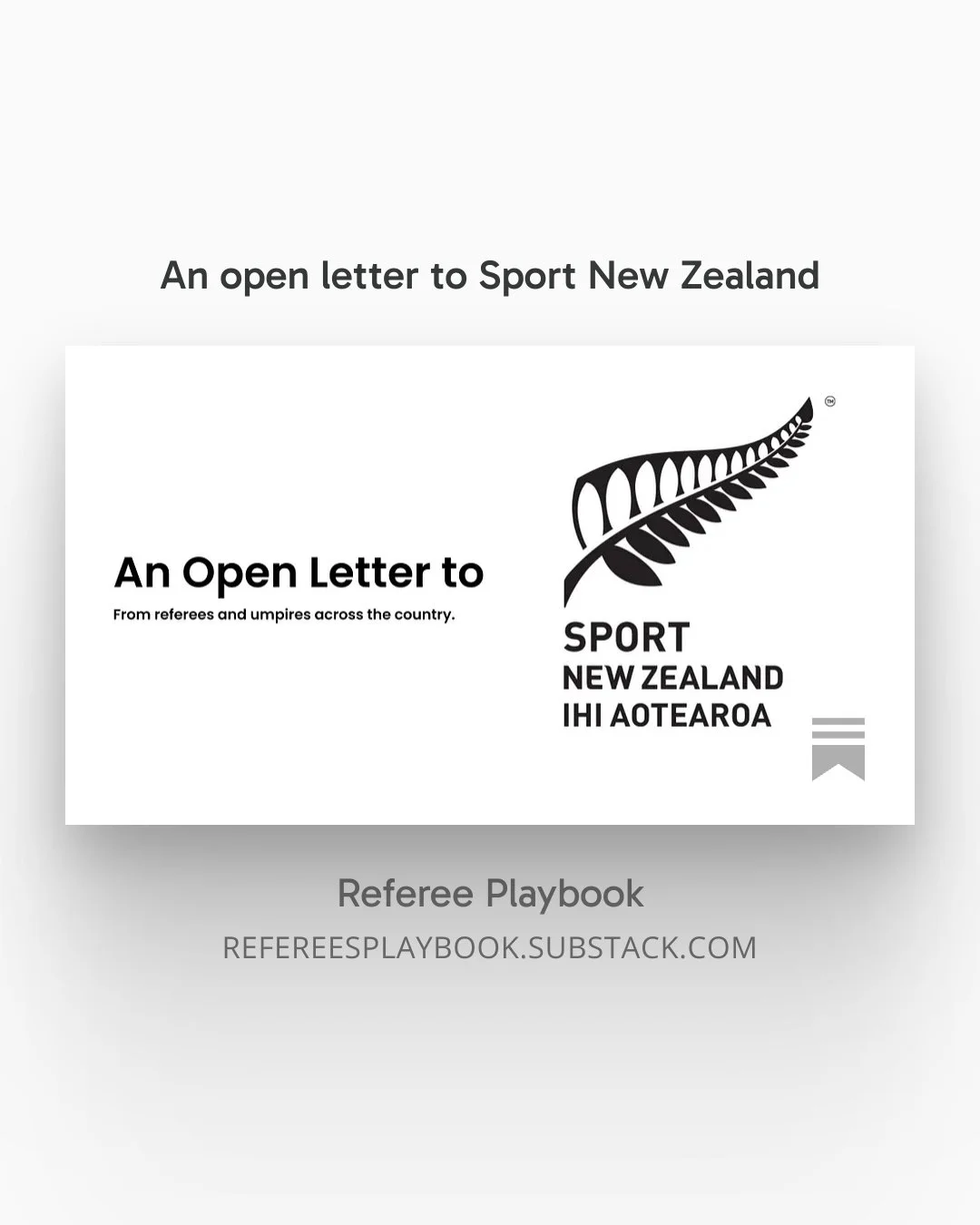 An open letter to Sport New Zealand