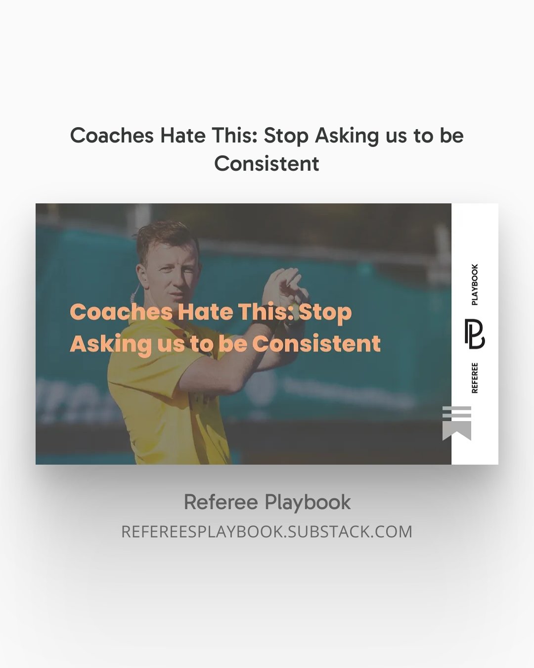 Coaches Hate This: Stop Asking us to be Consistent