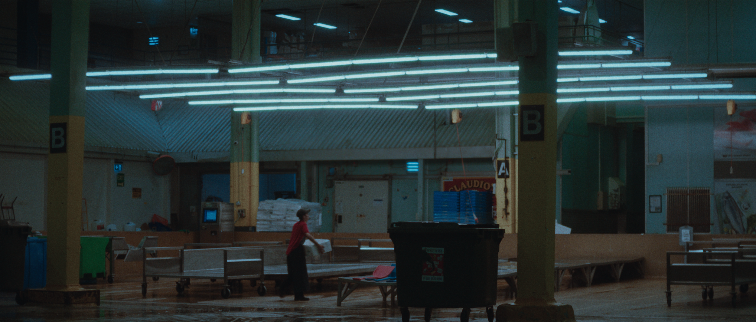 Emery Kaison working in Sydney Fish Markets in I'll Be There For You music video.