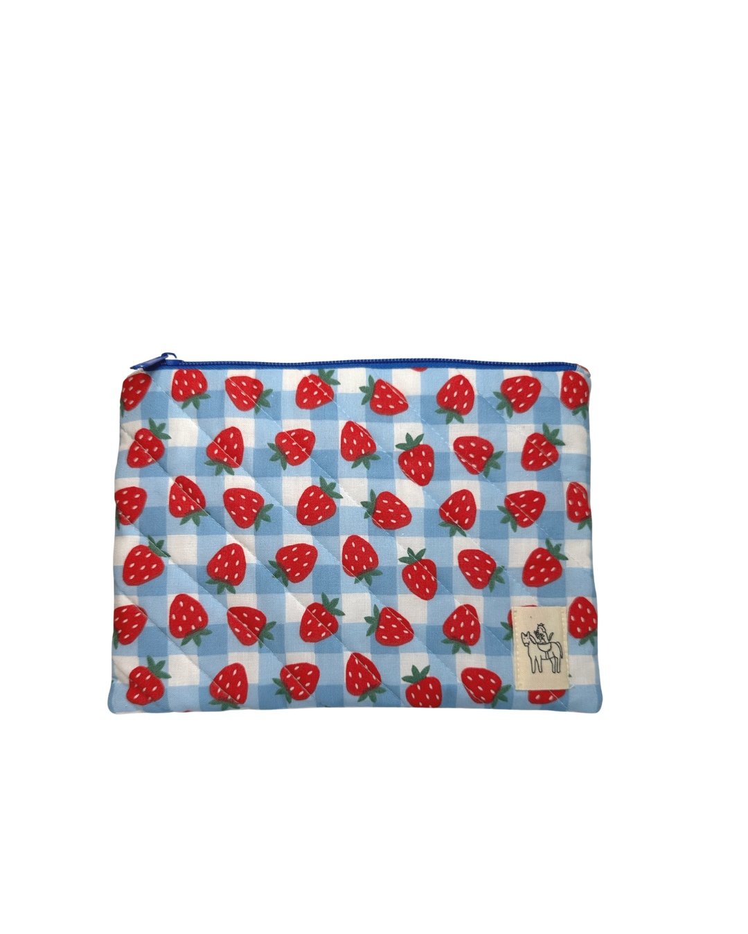 Strawberry Gingham Large Pouch