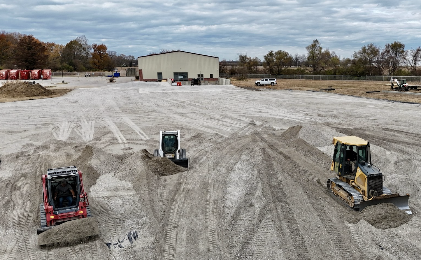 Skid steer and heavy equipment services completed in Collinsville, Illinois.