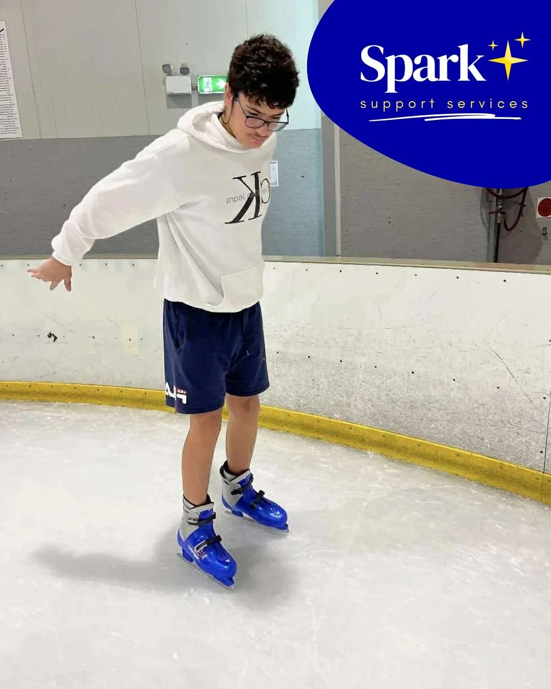 Even if it&rsquo;s ice-skating in the middle of winter&hellip; we can guarantee, Carter is way cooler 😎 
#spark #sparksupportservices #sss