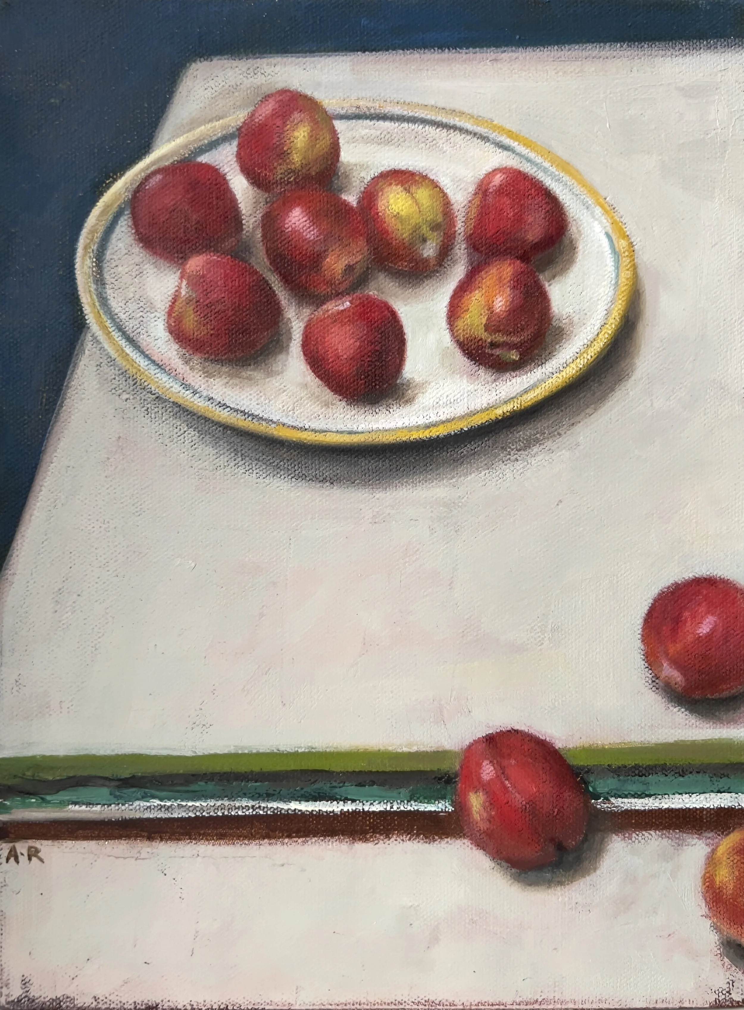 Plums, 9"x12", oil