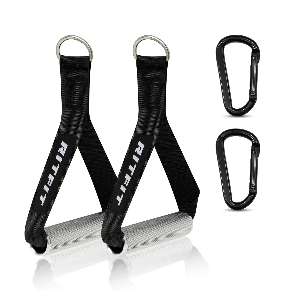 Black D-handles with carbiners