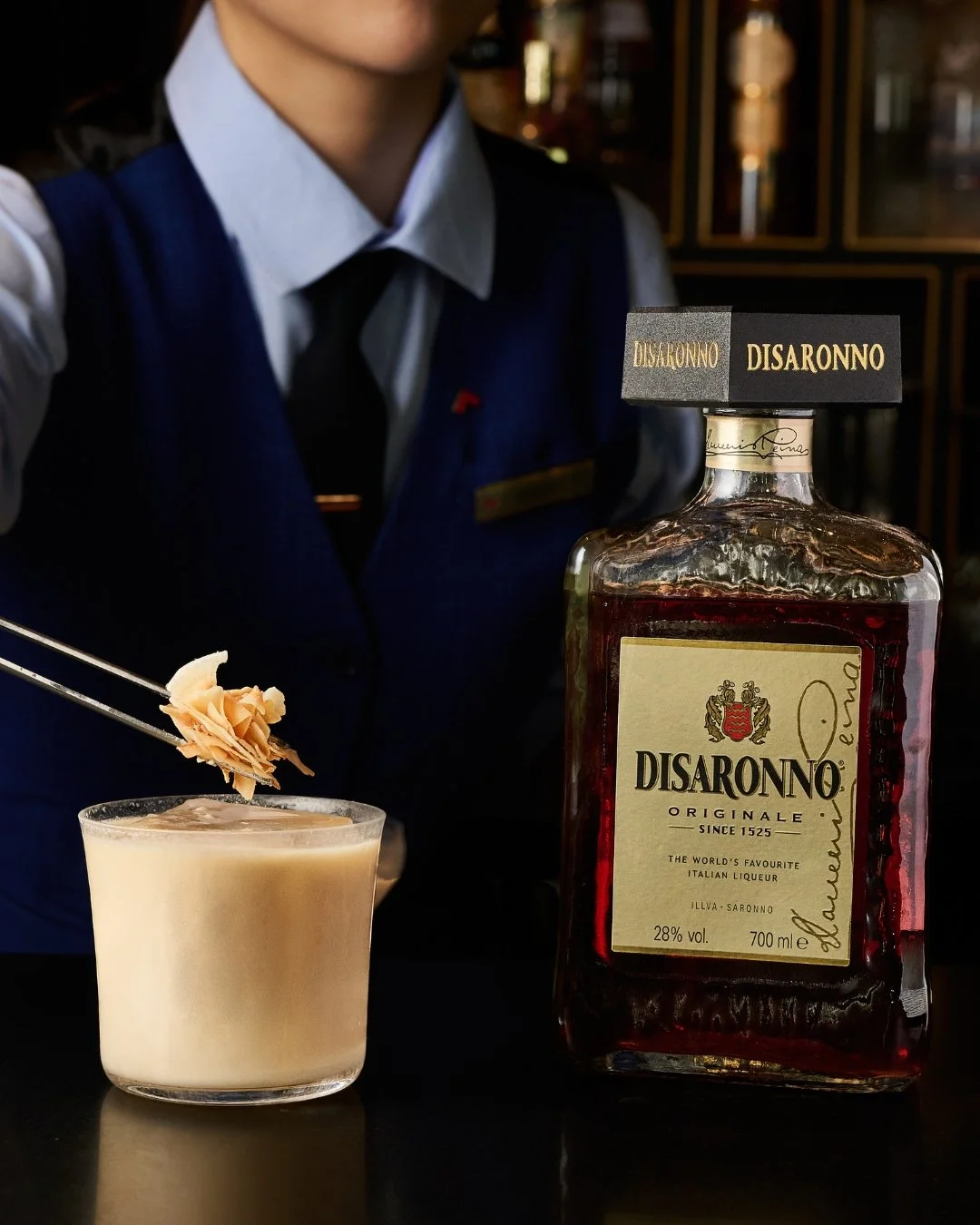 A refined twist, high above the city on Level 70.

For Disaronno Godfather Week, discover Coco Amaretto Sour &mdash; a smooth blend of Woodford Reserve Bourbon and Disaronno Originale, layered with coconut, citrus, and a gentle sweetness.

Smooth and