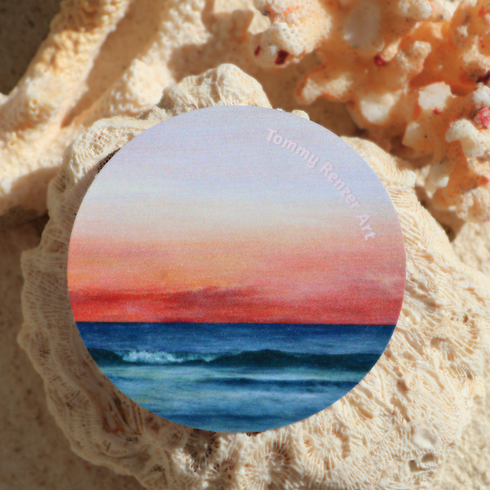 'Red Sunset' Sticker