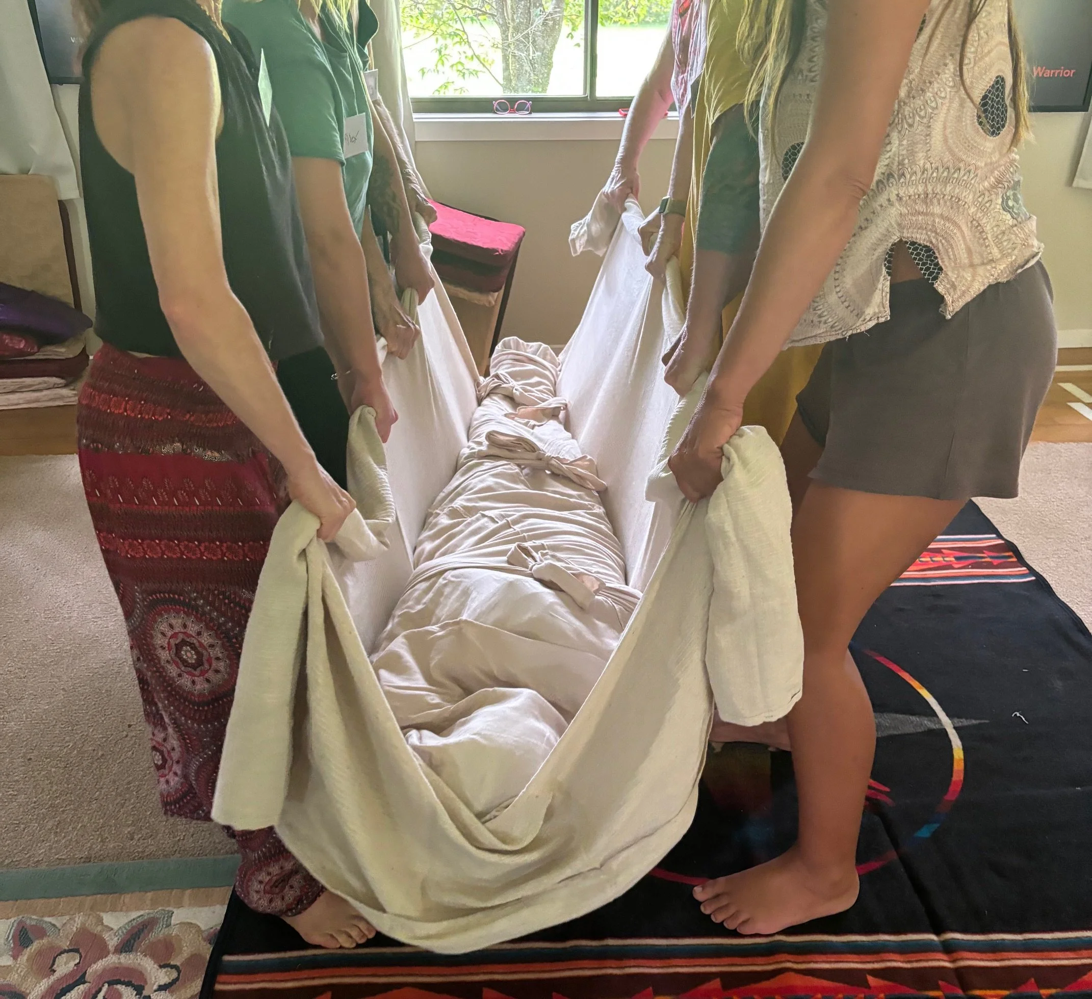 A shroud is a very personal way to prepare a loved one's body for burial or cremation.