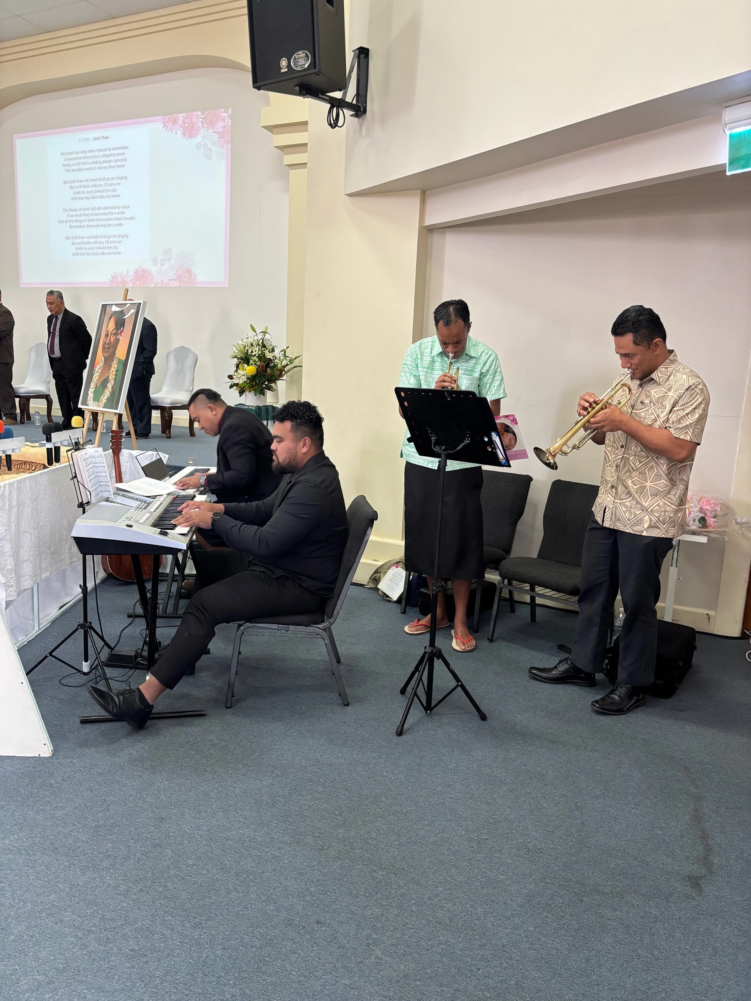 A Samoan funeral is often preluded by a home vigil, which gives the family and friends of the deceased the opportunity to say goodbye in a very personal way. This particular funeral was held in a Seventh Day Adventist Church and featured a beautiful