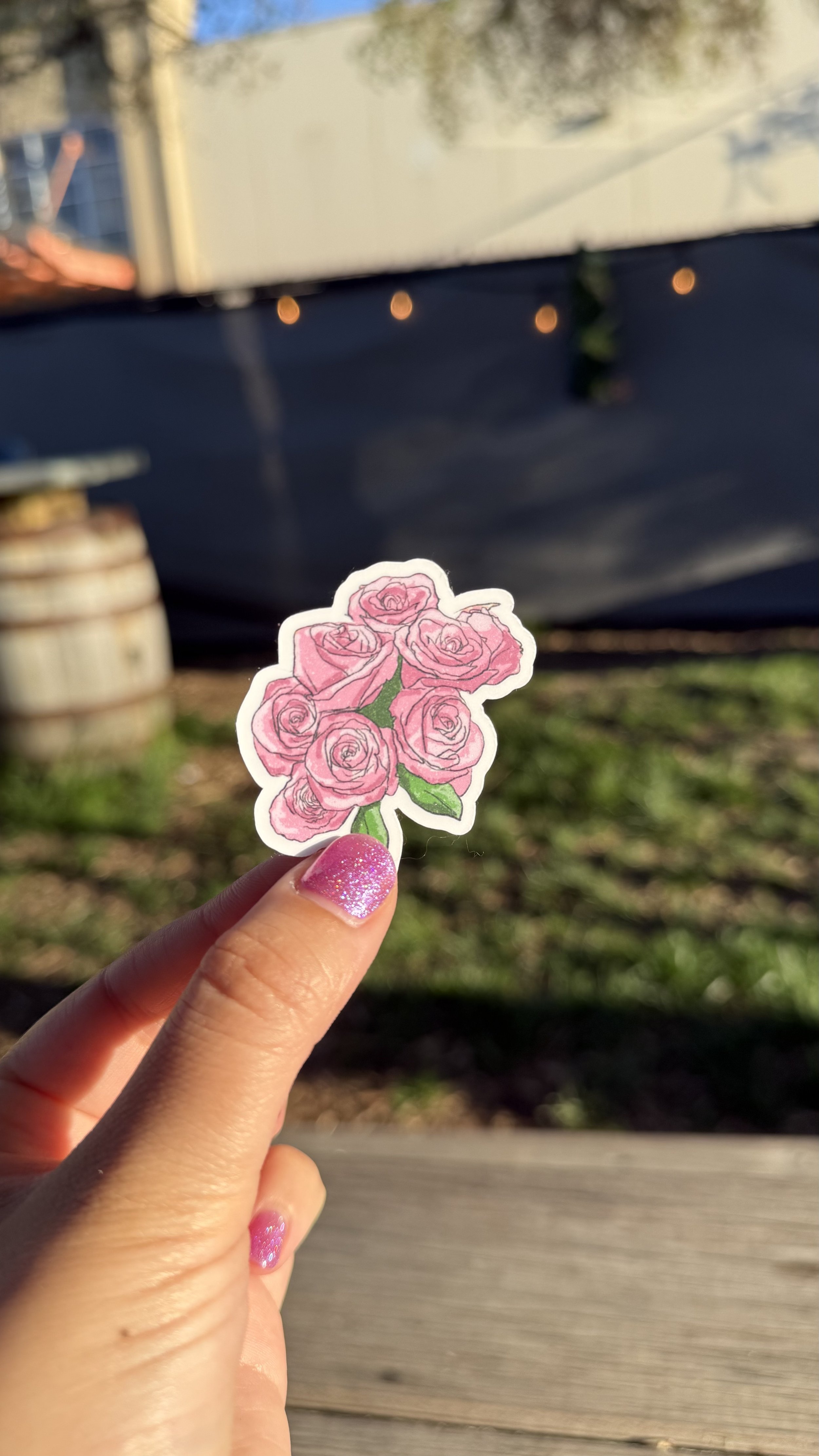 Pink Roses Sticker