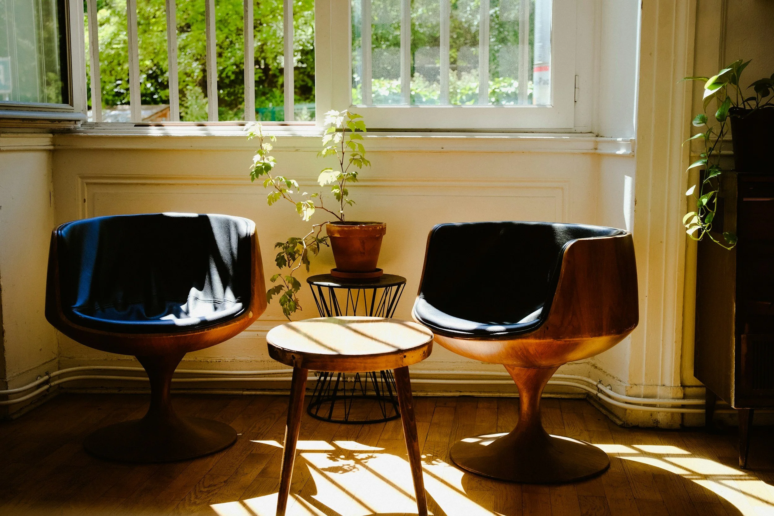 Two empty chairs facing each other, a picture of Christian reconciliation and a conversation waiting to happen