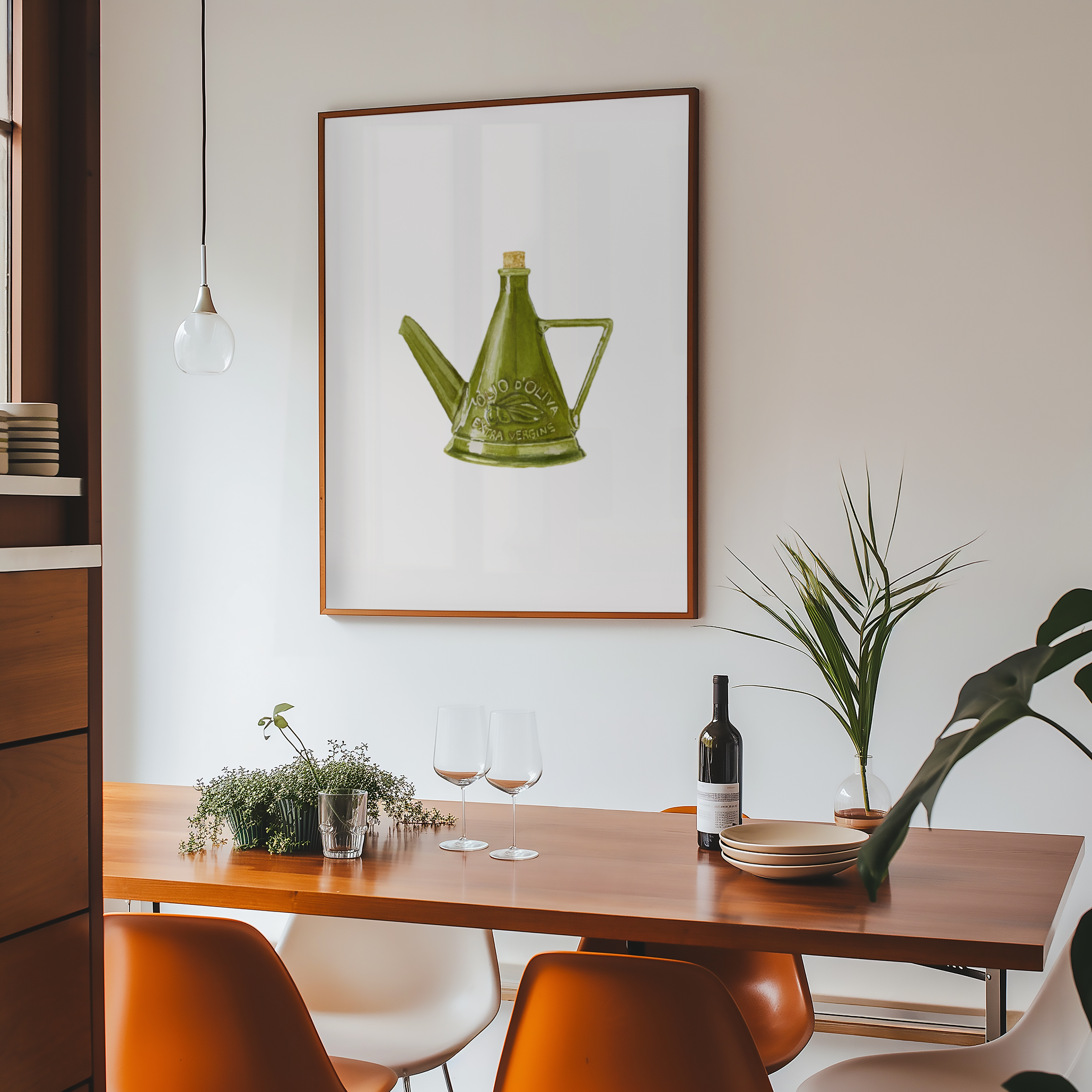 Olive Oil Jug Print - Kitchen Decor