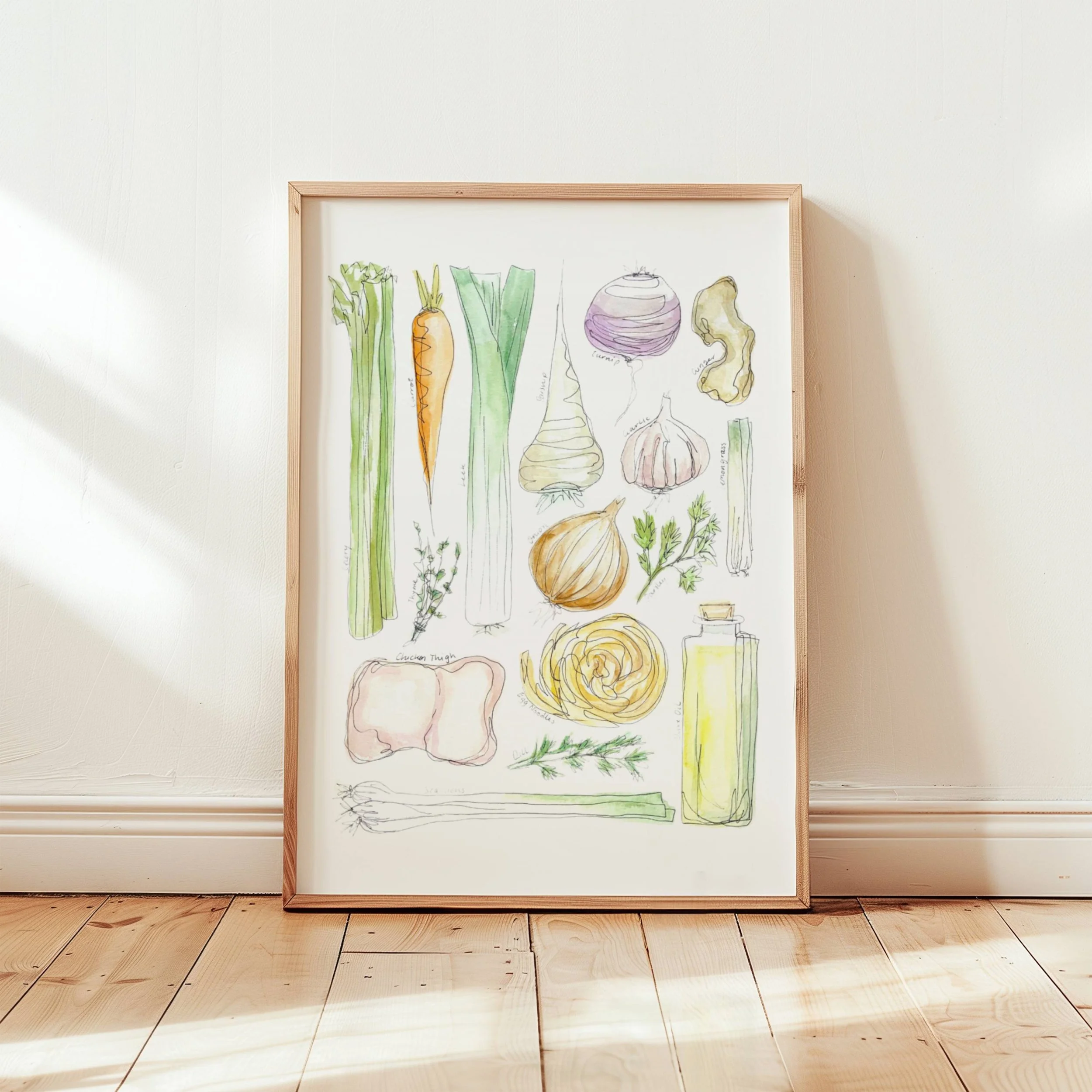 Illustrated Recipe - Sketch Book Style