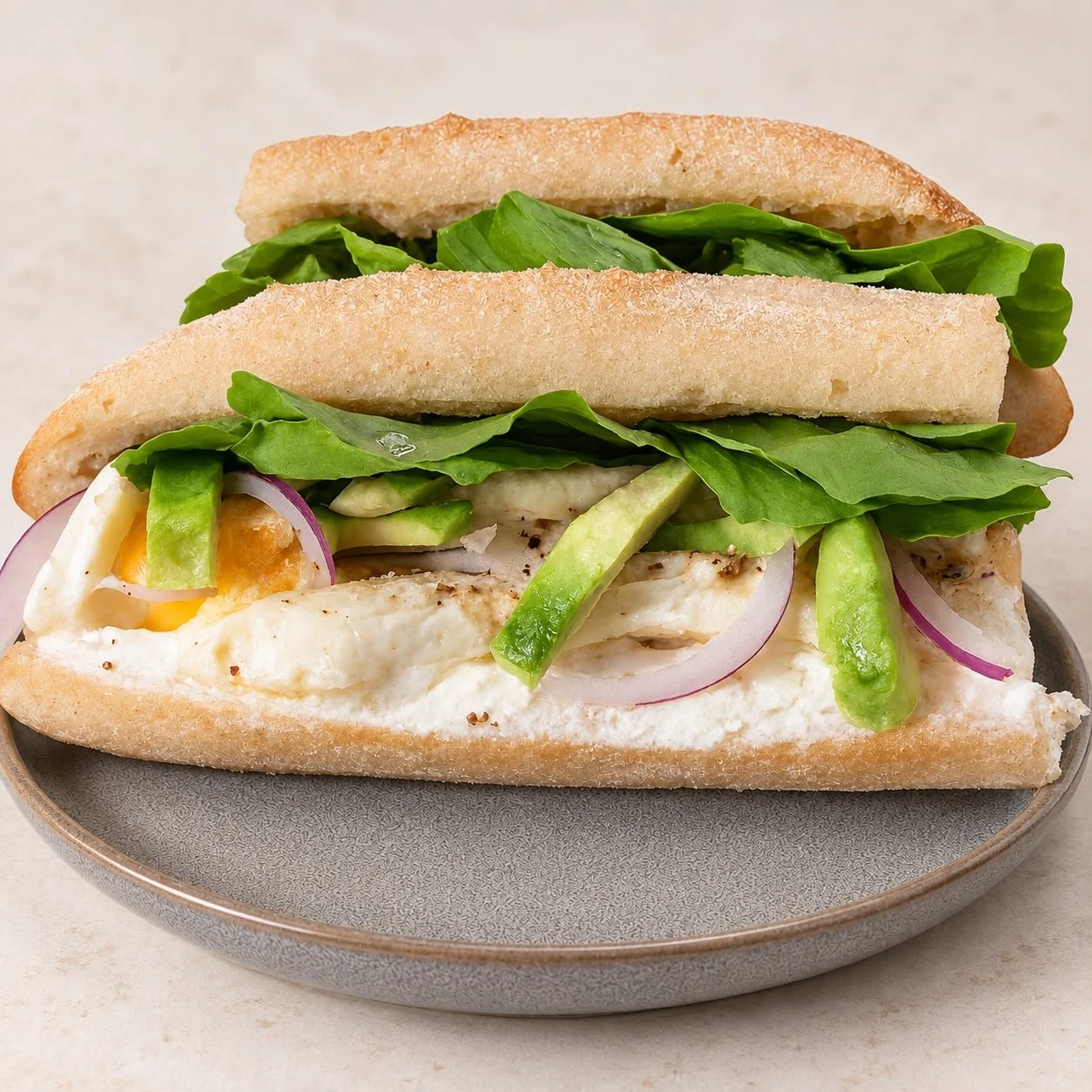 Eggs on Labneh