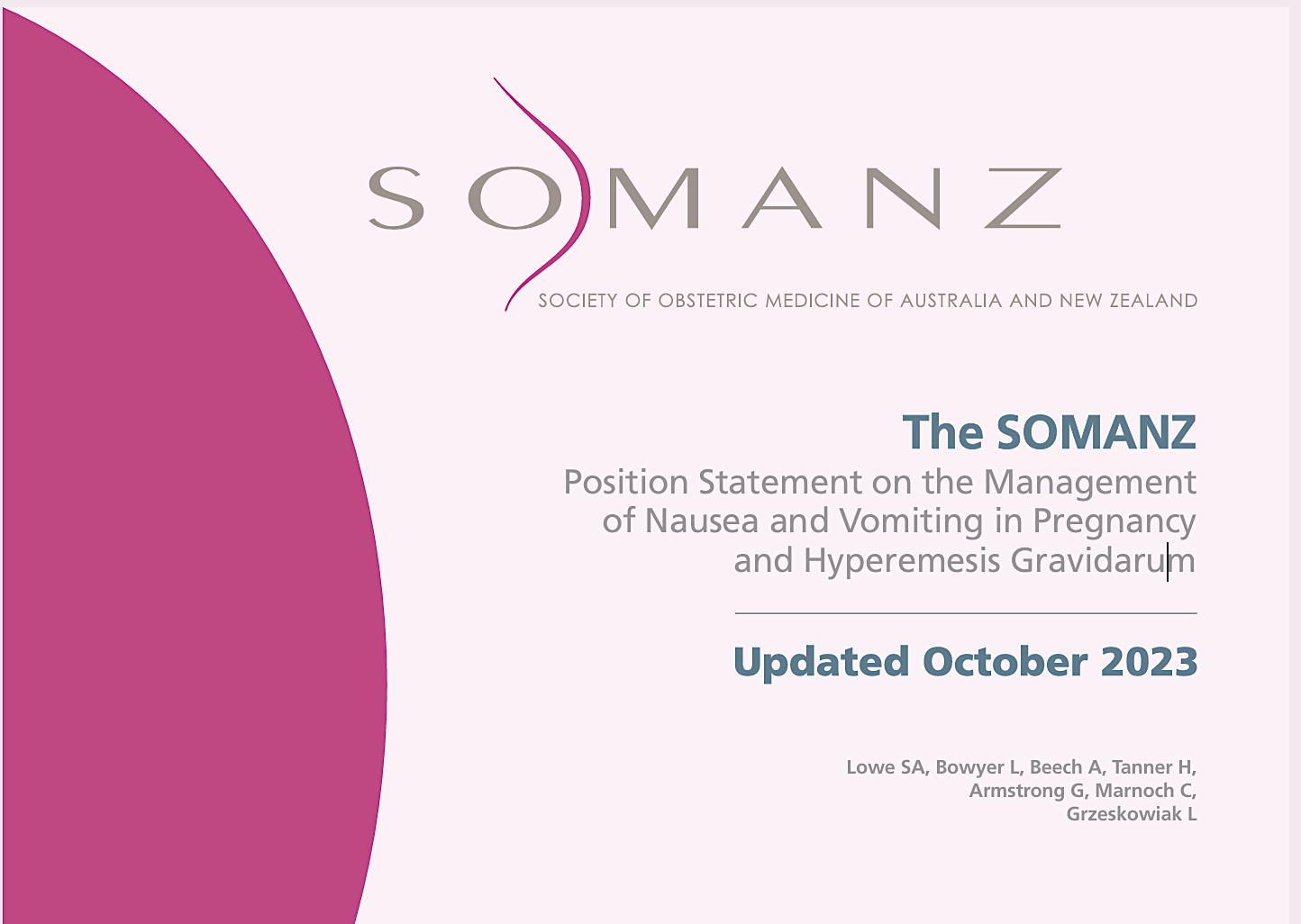 What the current guidelines actually say about treating severe nausea and vomiting in pregnancy