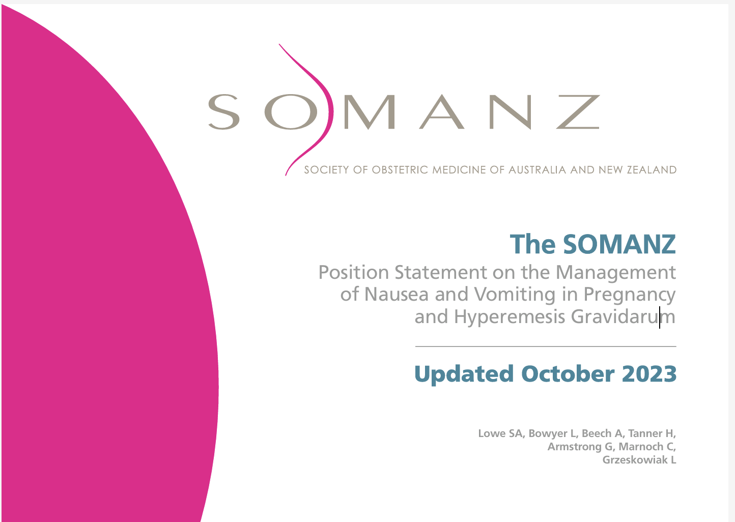 What the current guidelines actually say about treating severe nausea and vomiting in pregnancy