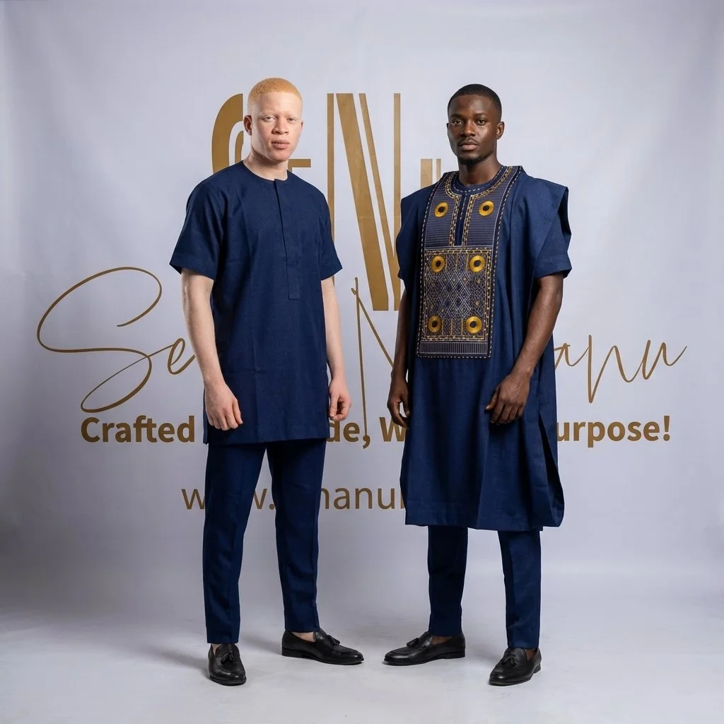 Midnight Covenant Ensemble 3-Piece Agbada Set - Men’s African-Inspired Three-Piece Set (US Men’s Size XXLarge)