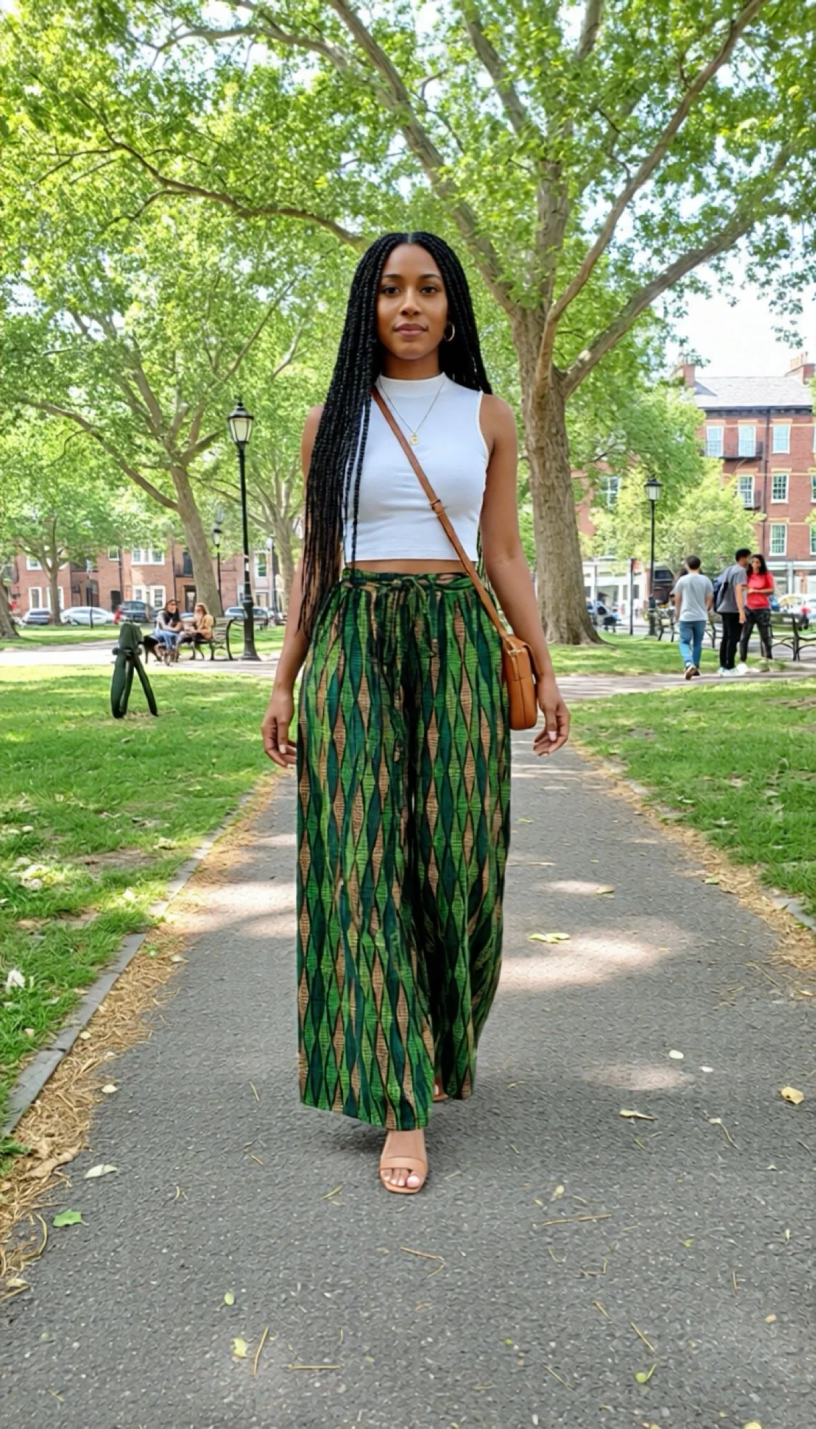 Royal Riddim Palazzo Pant - African Print Wide-Leg Pant (One Size | Fits US XL-3XL)