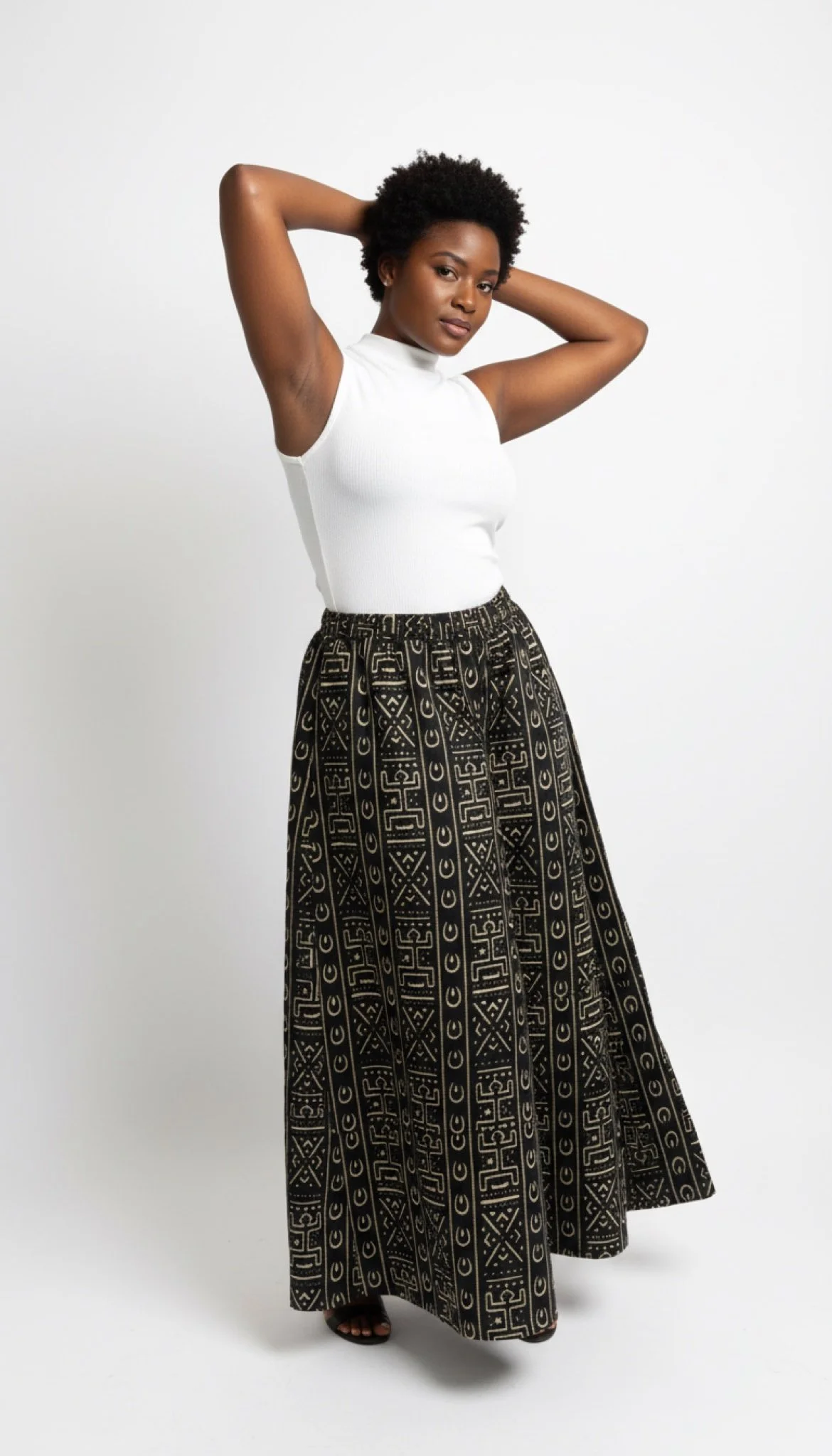 Sɛbɛ Balance Palazzo Pants - African Print Wide-Leg Pants