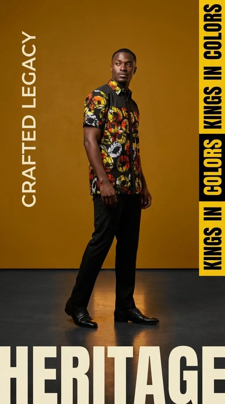 ZonSun Orbit Set - Men’s African-Inspired Outfit (US Men’s Size XLarge)