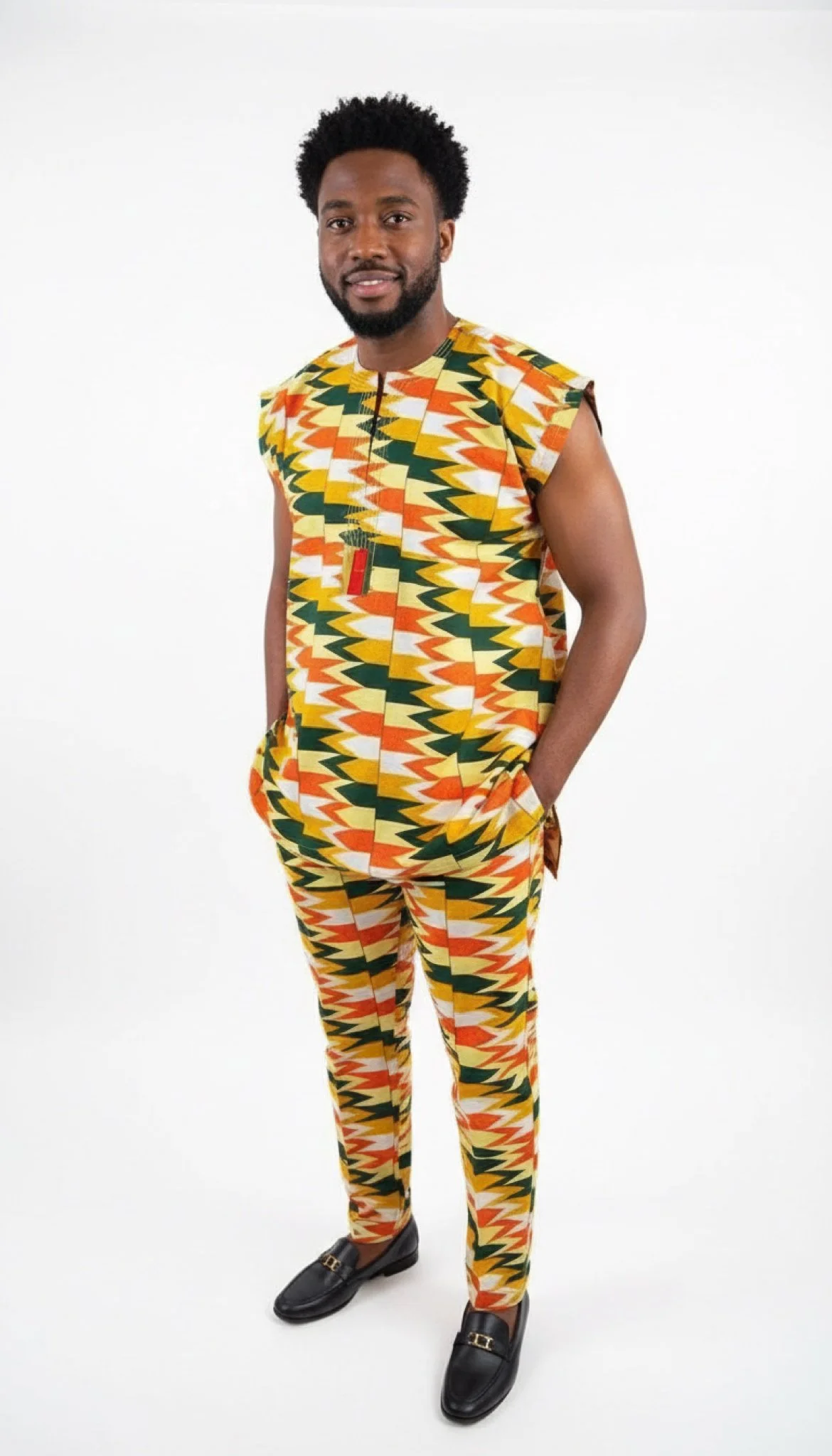 Ancestral Path Set - Men’s African-Inspired Outfit (US Men’s Size XXLarge)