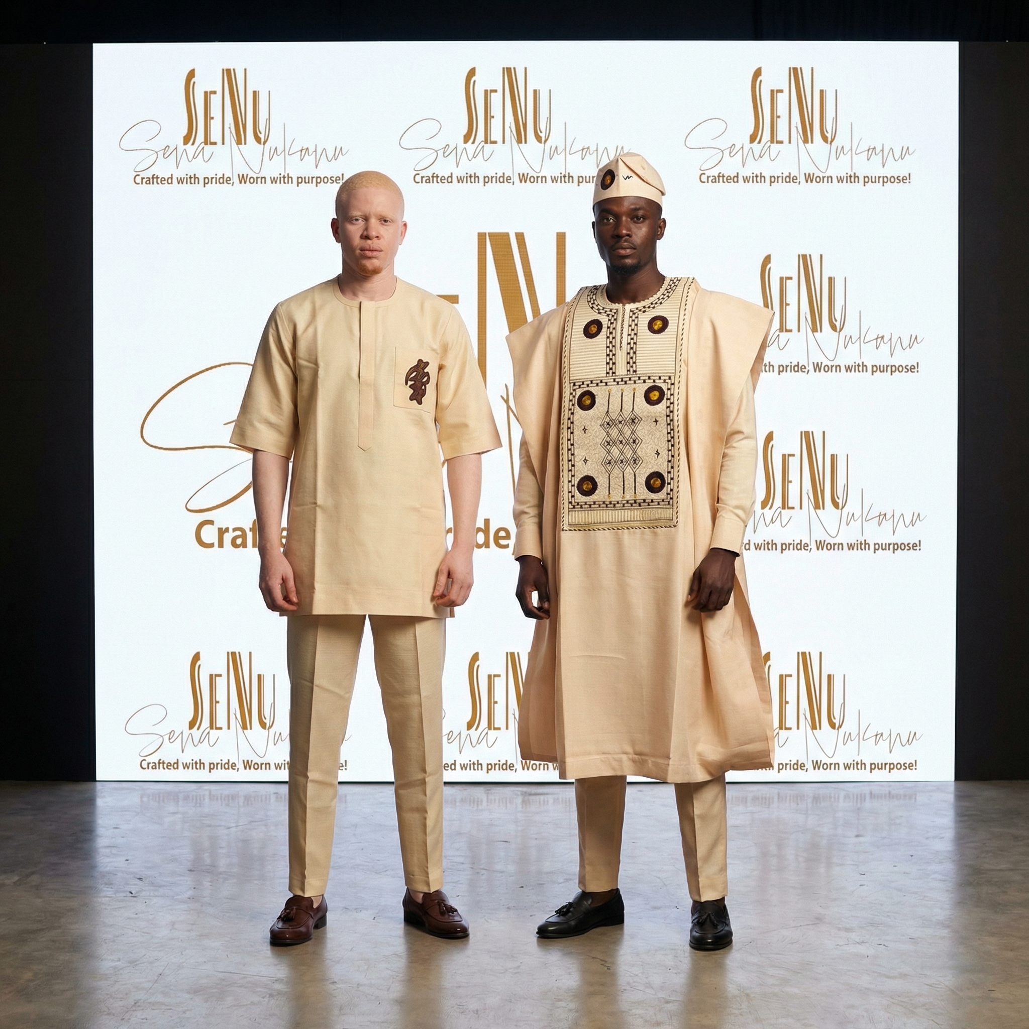 Ivory Covenant Ensemble 4-Piece Agbada Set - Men’s African-Inspired Four-Piece Set (US Men’s Size XXLarge)