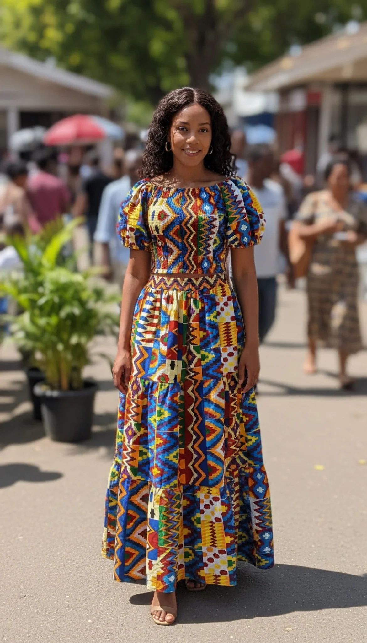 Heritage Crown Set - Women’s African-Inspired Outfit (US Women’s Size Large)