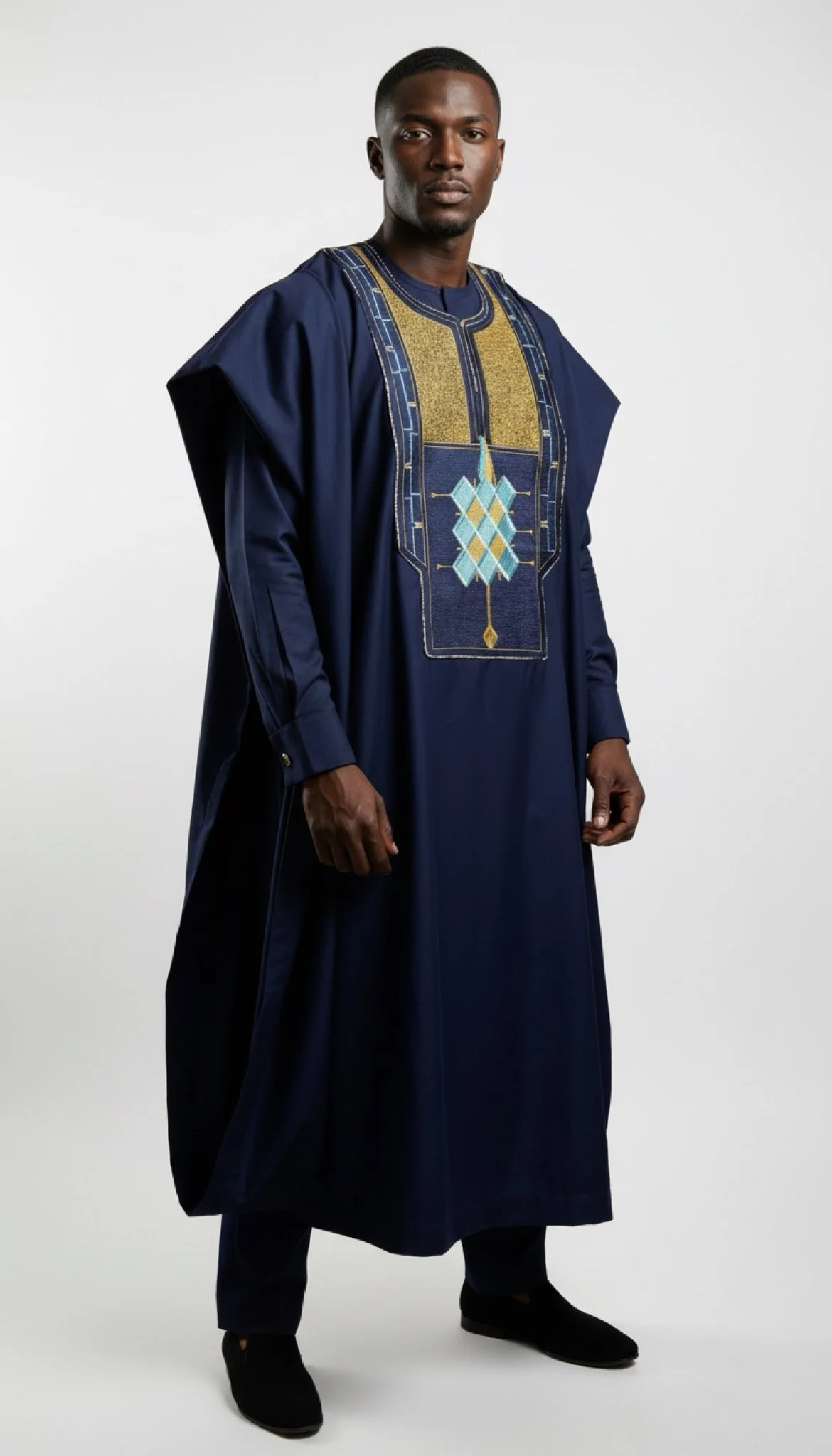 Sovereign Majesty Agbada 3 Piece Set - Men’s African-Inspired Agbada (US Men’s XXL)