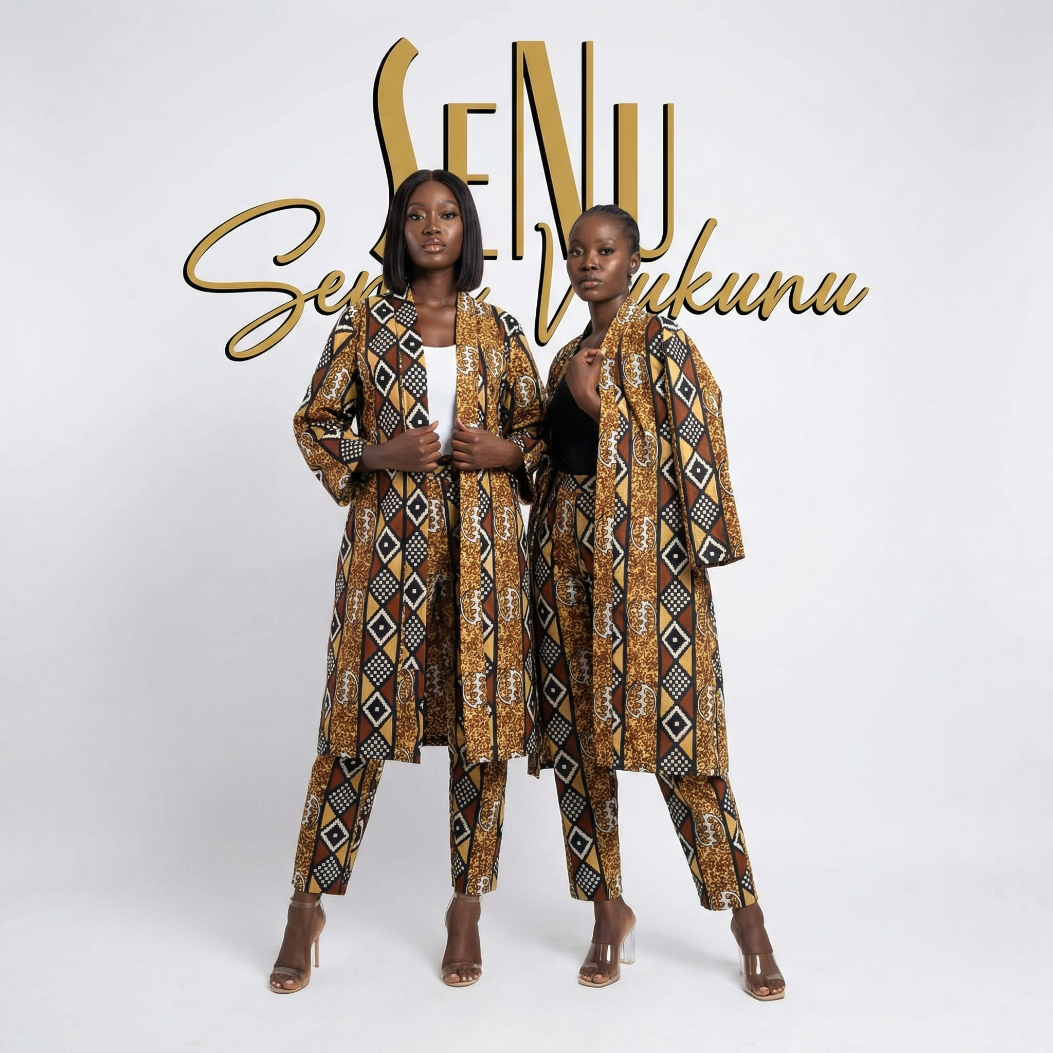 Nkabom Crown Royale Two-Piece Set - Women’s African-Inspired Jacket & Pant Set (US Women’s Size XXLarge)