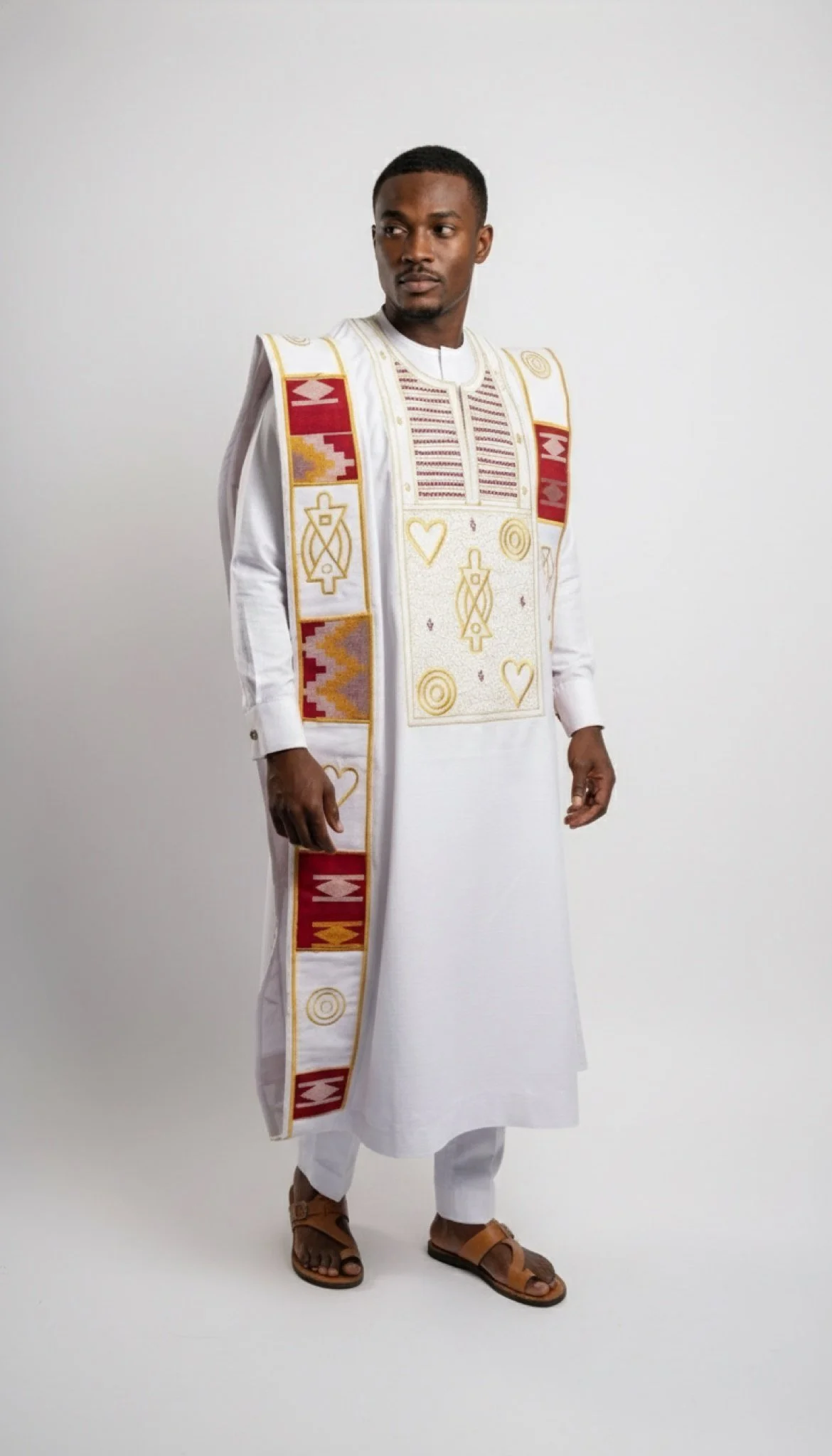 Divine Legacy Agbada 3 Piece Set - Men’s African-Inspired Agbada (US Men’s XL)