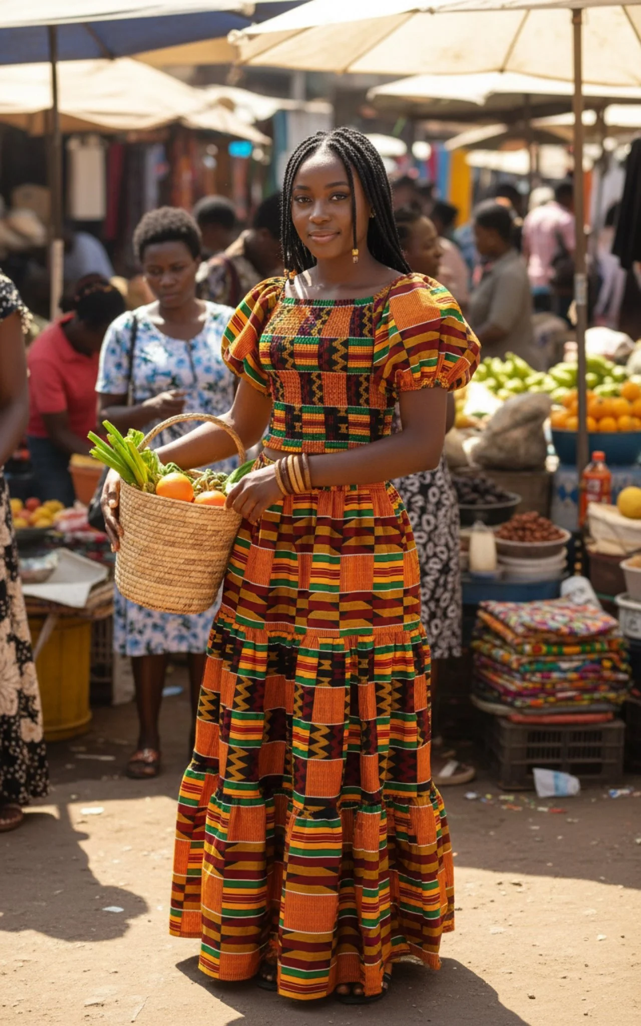 Royal Kente Grace Set - Women’s African-Inspired Outfit (US Women’s Size XLarge)