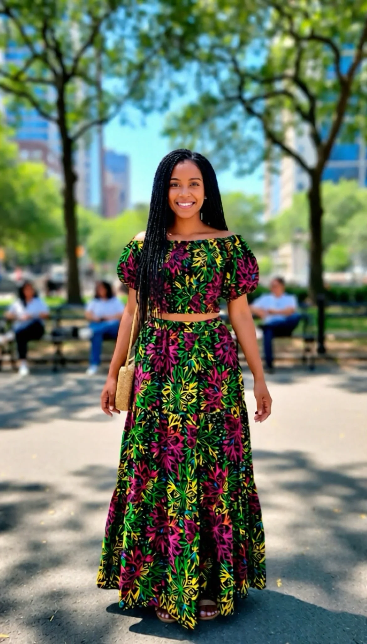 Starlight Bloom Set - Women’s African-Inspired Outfit (US Women’s Size Large)