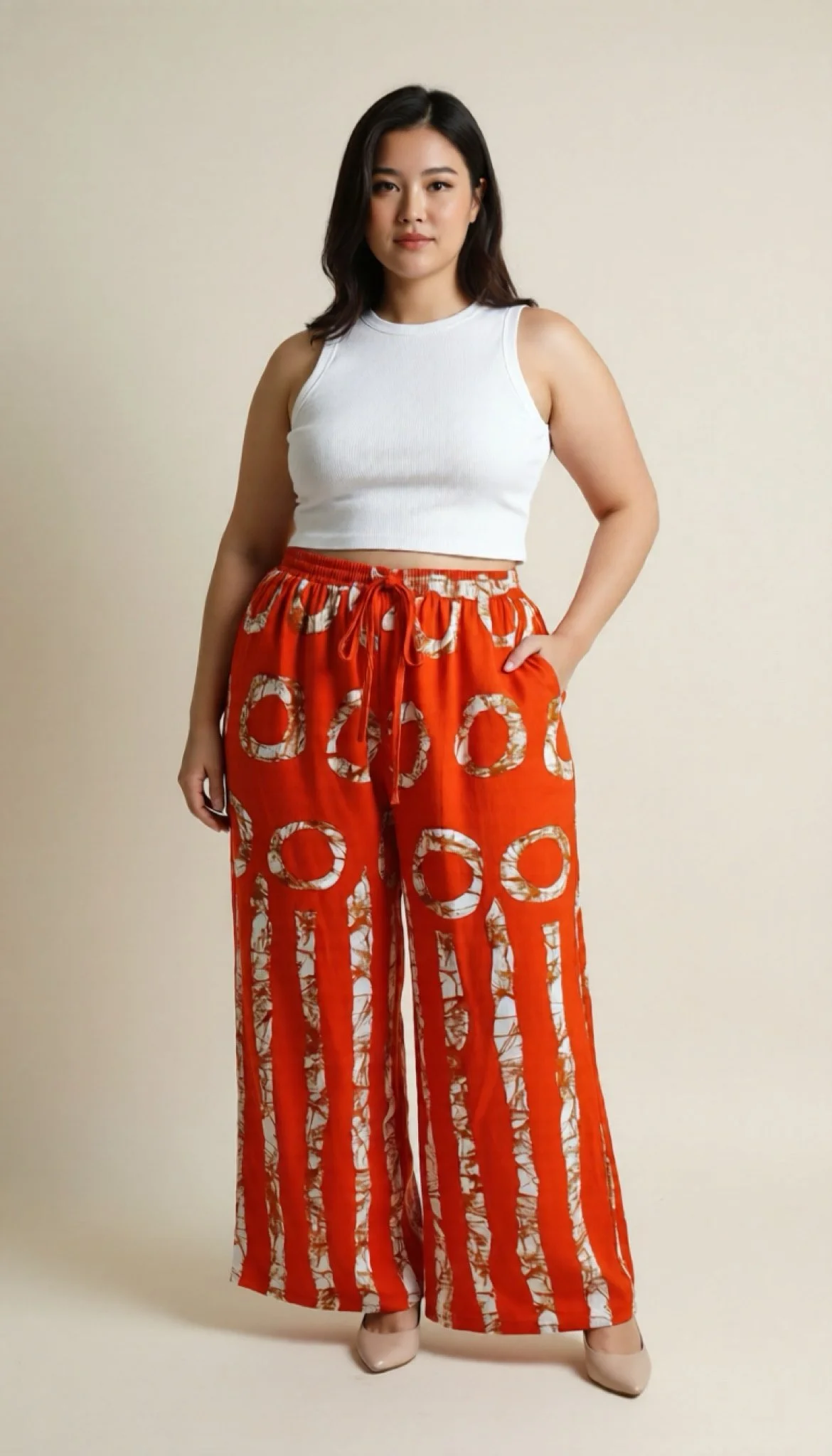 Sunfire Royalty Palazzo Pant - African Print Wide-Leg Pant (One Size | Fits US XL-3XL)
