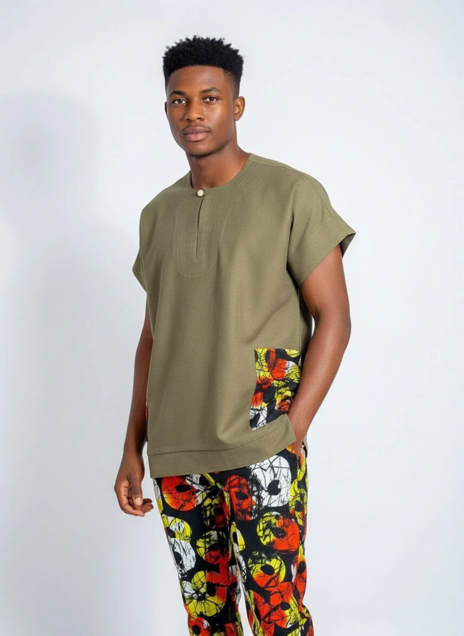 Earthlight Harmony Set - Men’s African-Inspired Outfit (US Men’s Size XXLarge)