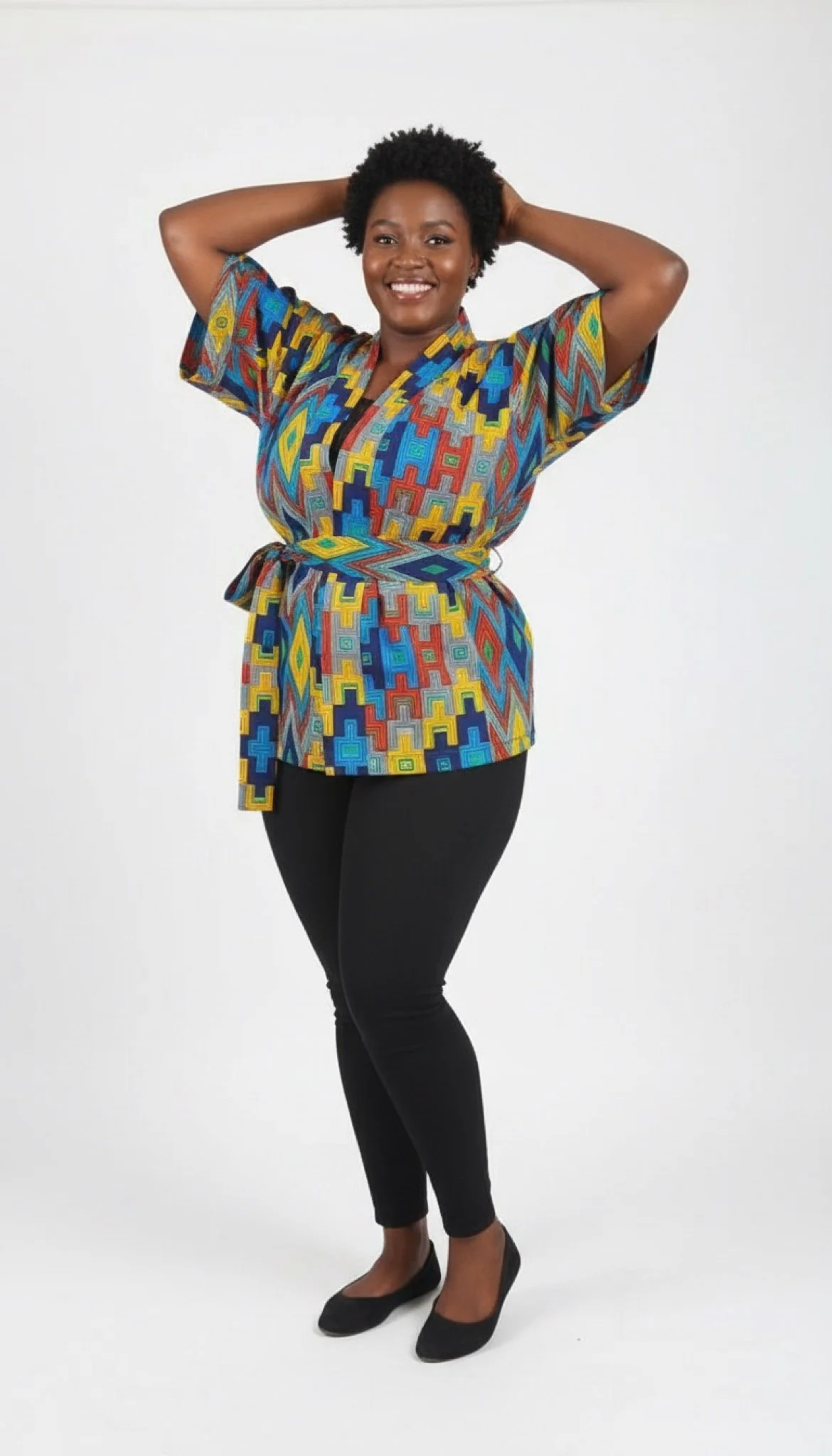 Dzidula Kente Kimono Jacket - African Print Kimono Jacket (Women’s | XLarge)